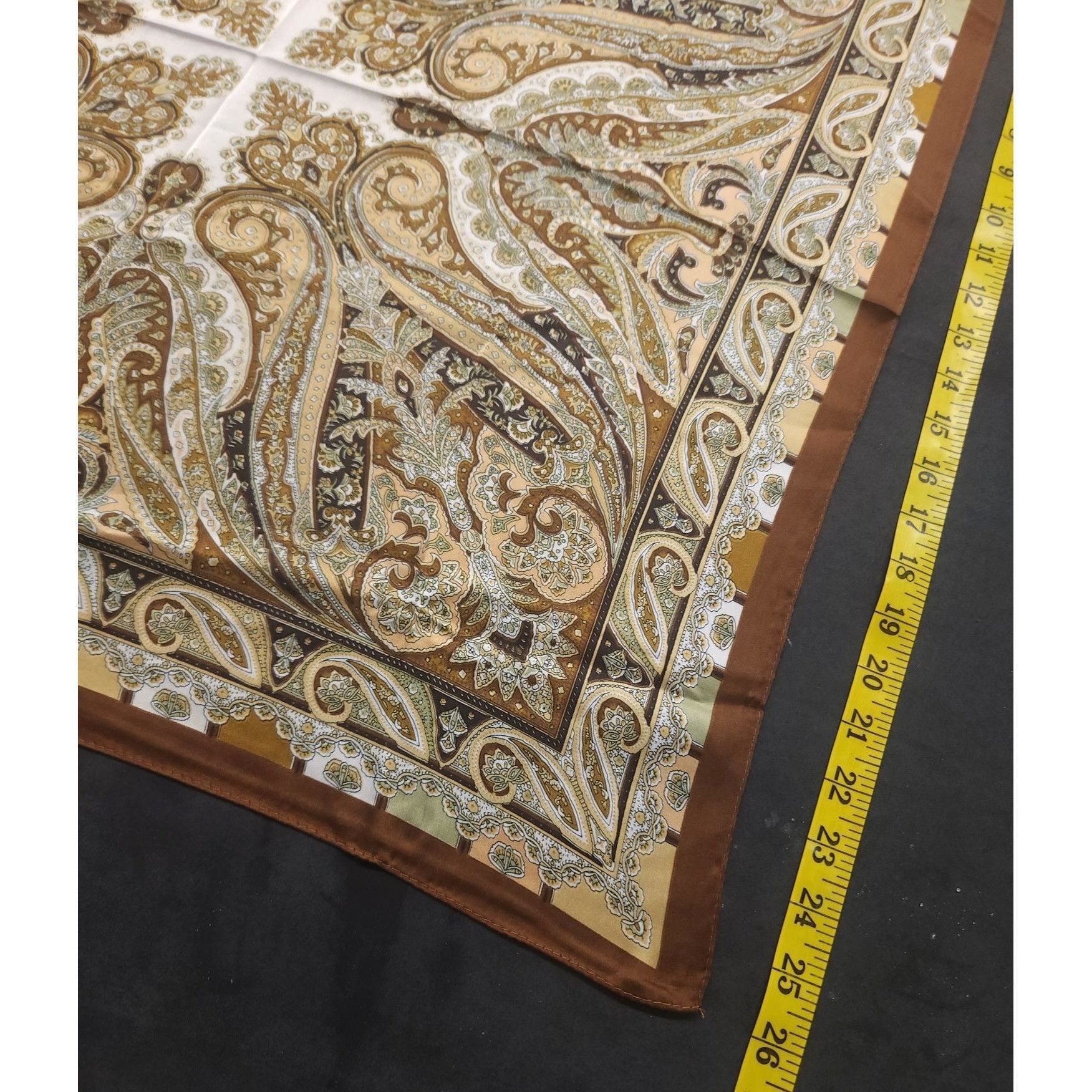 Other Elegant Fall Paisley Scarf Satin Wild Rag Scarf 100% Polyest Size ONE SIZE - 5 Thumbnail