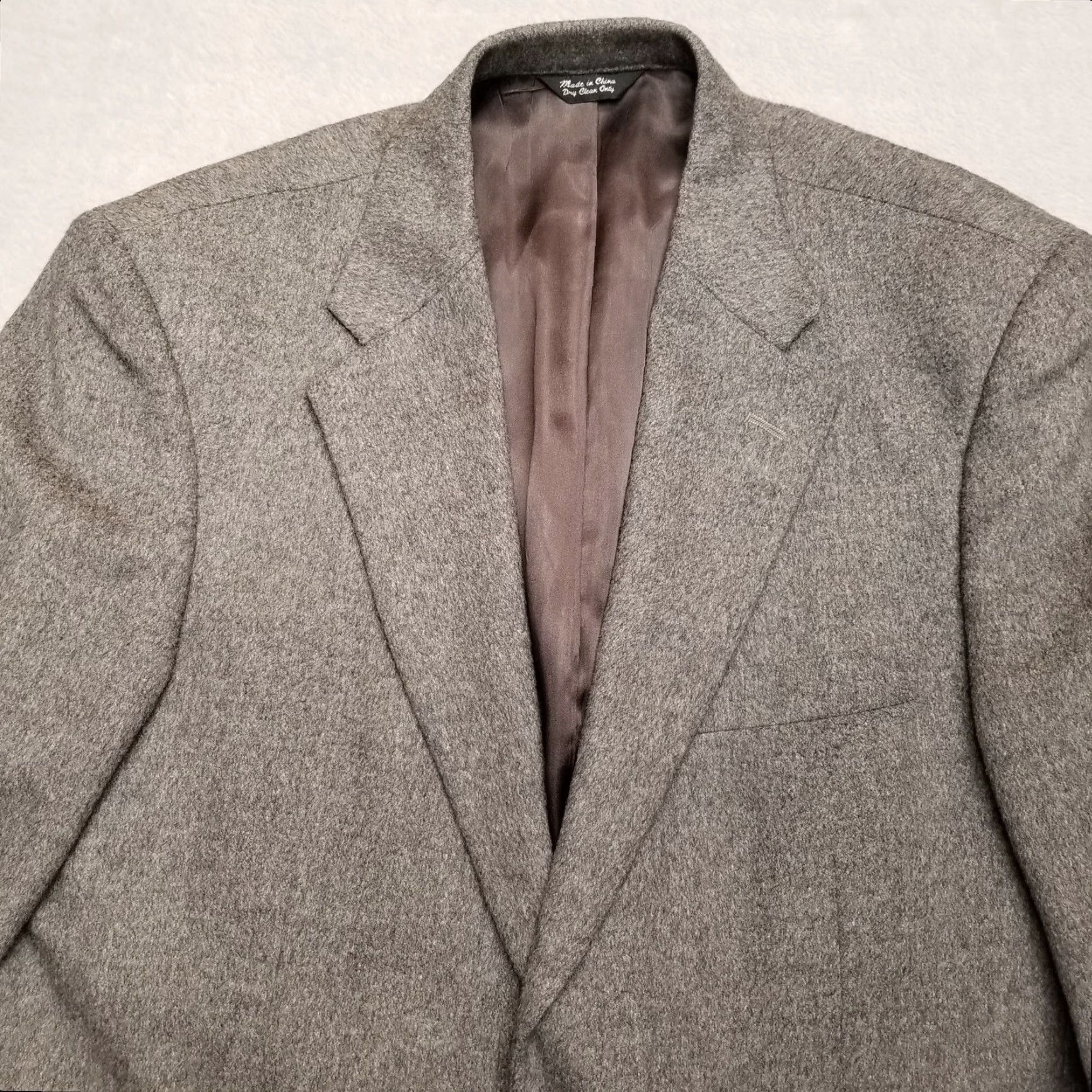 Camel VINTAGE Patrick James Blazer 40R Mens 40R Gray 100% Camel Hair Sport Jacket Casual Soft Size 40R - 2 Thumbnail