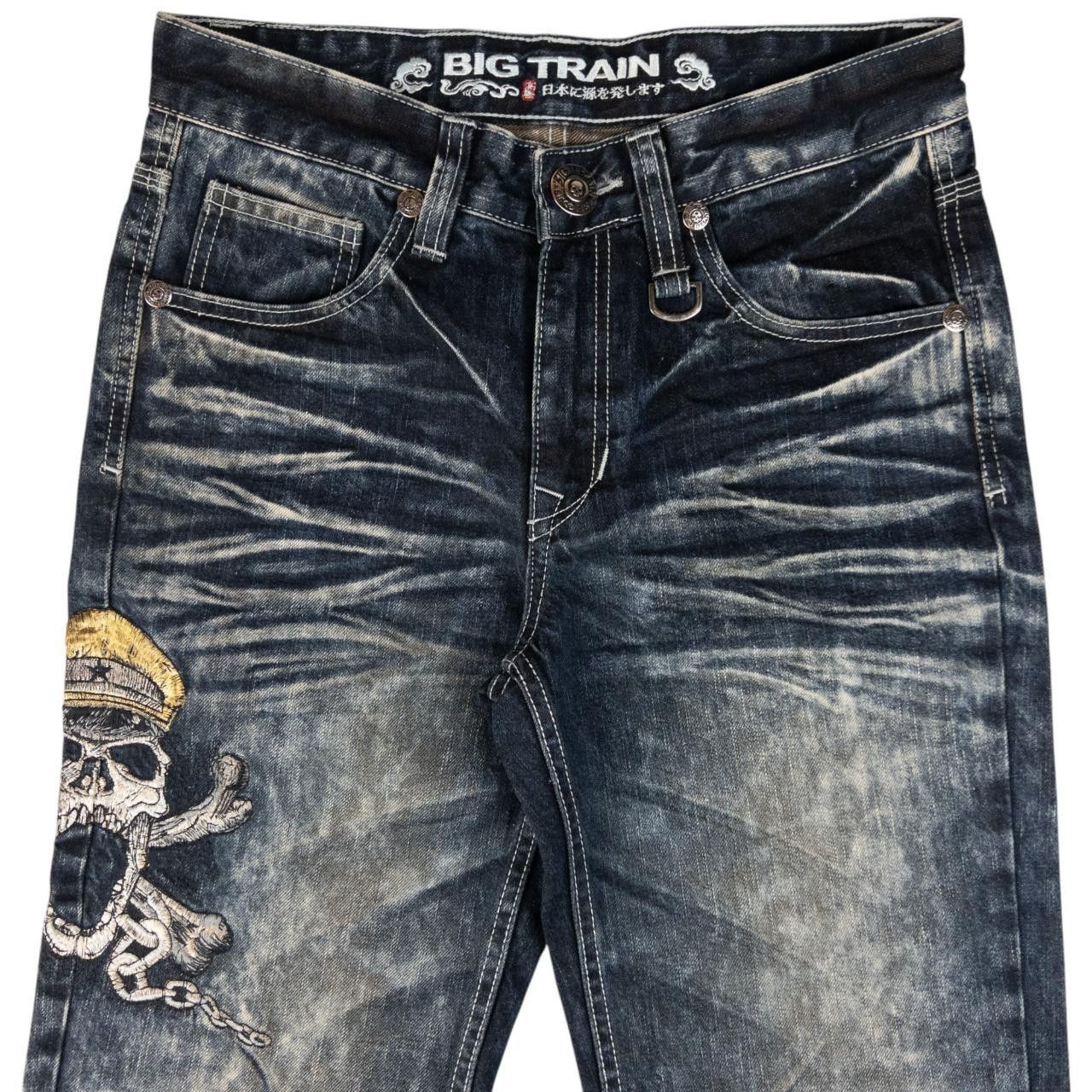 Big Train Skull Crossbones Japanese Denim Jeans Size W30