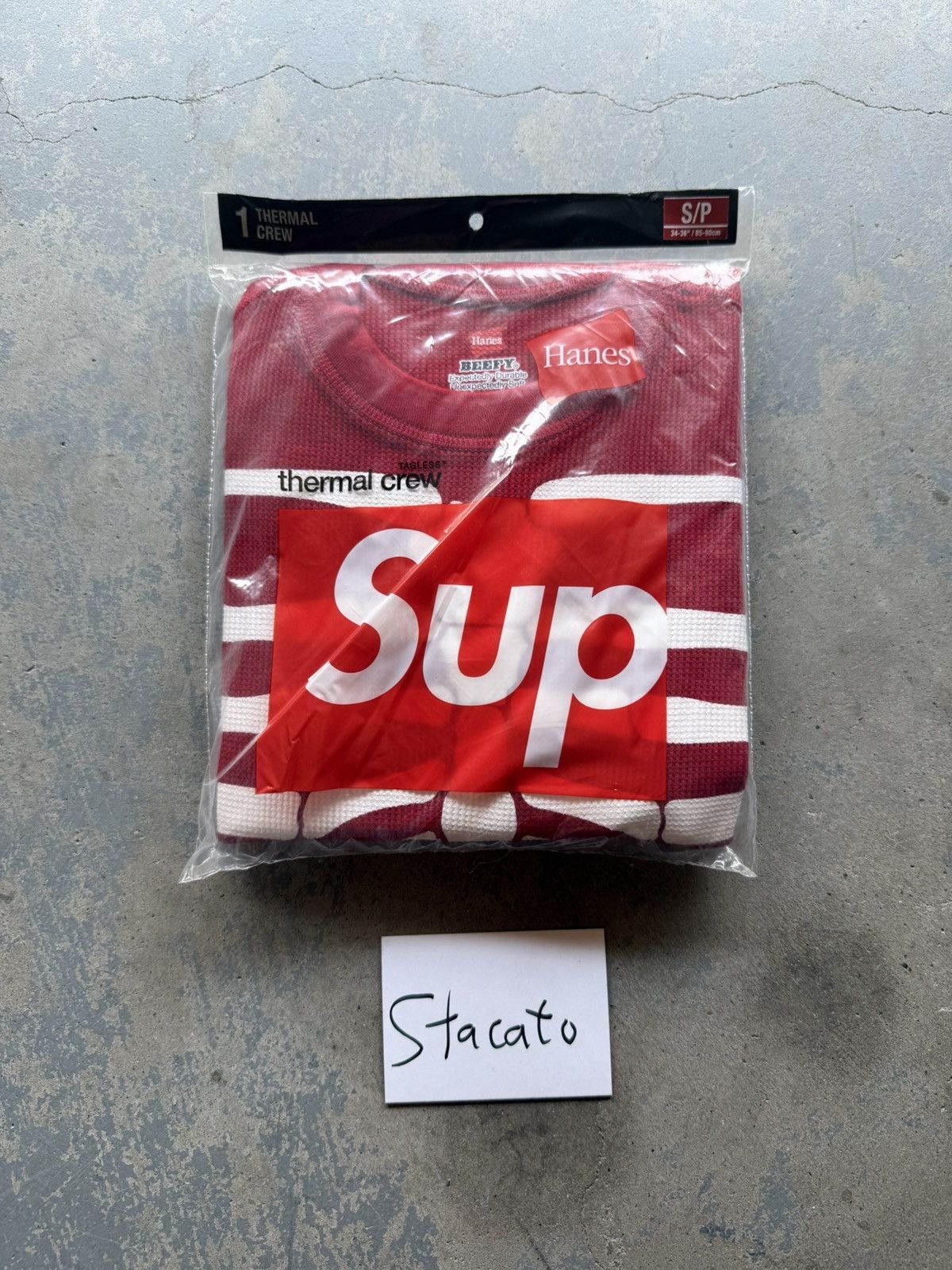 Hanes × Supreme Supreme x Hanes Bone Thermal Crew Red FW21 Size US S / EU 44-46 / 1 - 9 Thumbnail