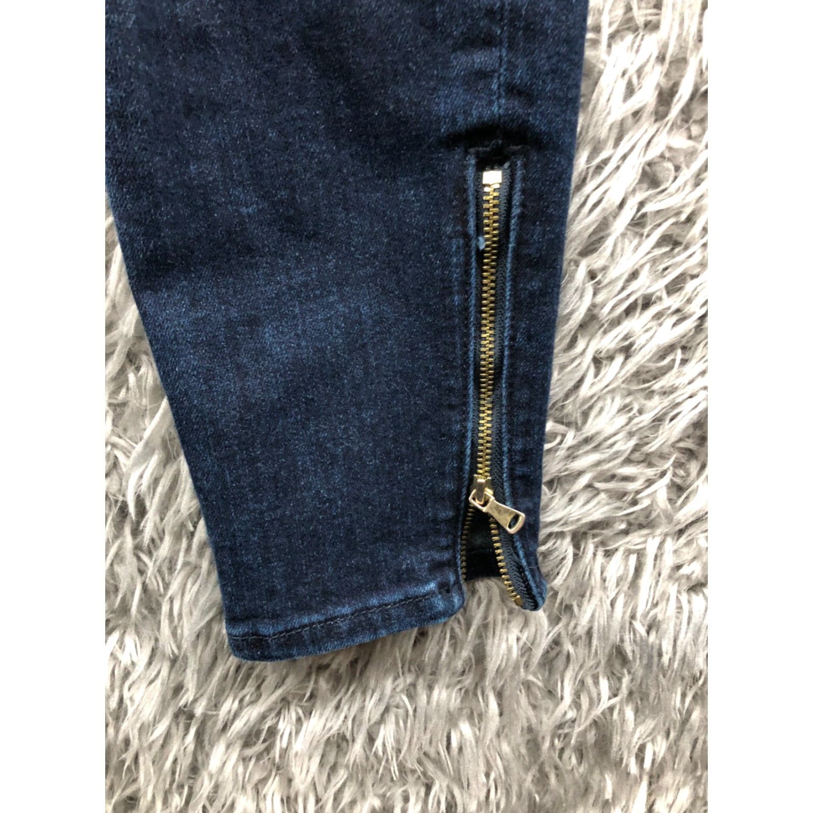 Loft LOFT Jeans Womens 0 Skinny Ankle Zip Dark Wash Blue Size 25" / US 0 / IT 36 - 5 Thumbnail