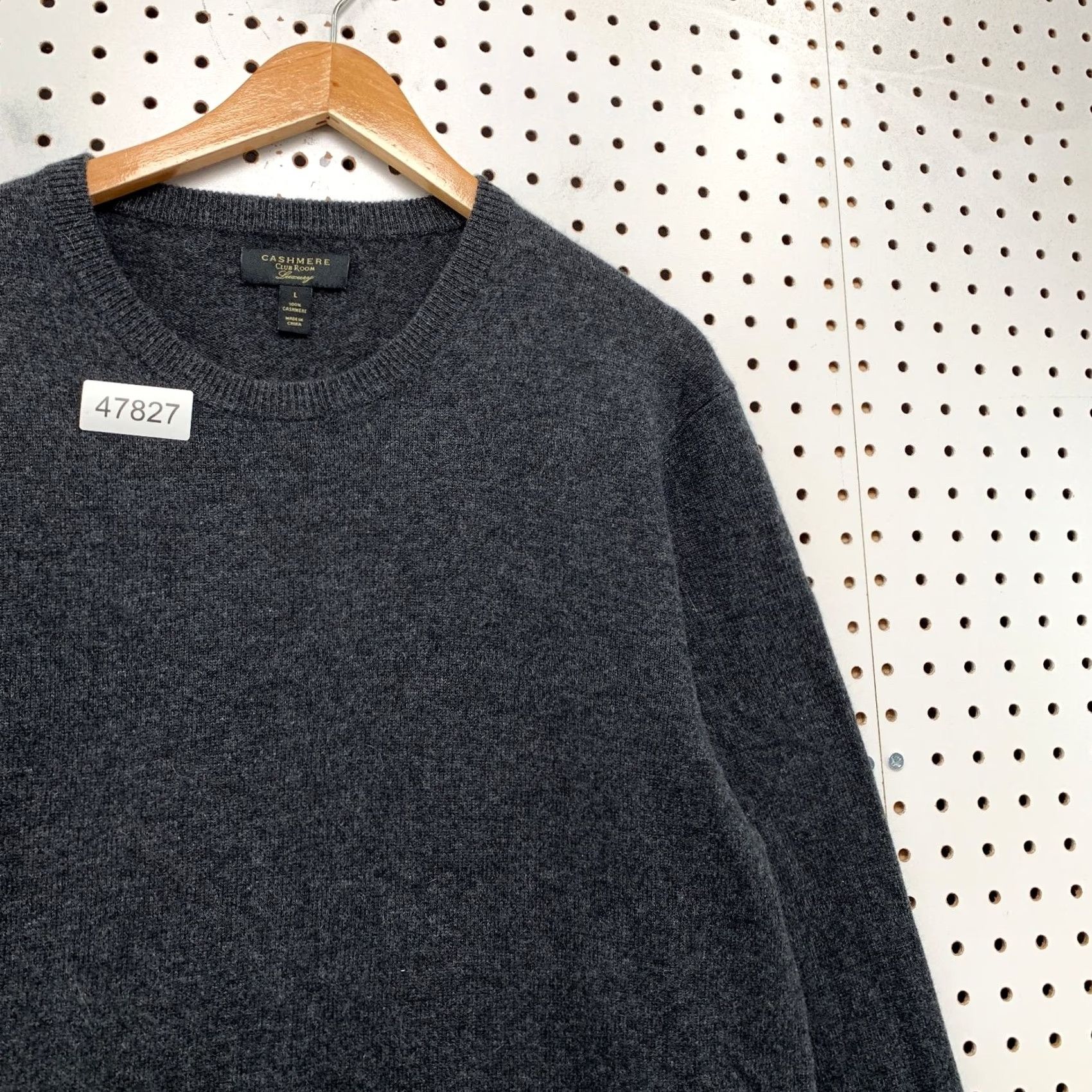 Vintage Club Room 100% Cashmere Sweater Mens L Gray Casual Preppy Business Soft Shirt Size US L / EU 52-54 / 3 - 6 Thumbnail