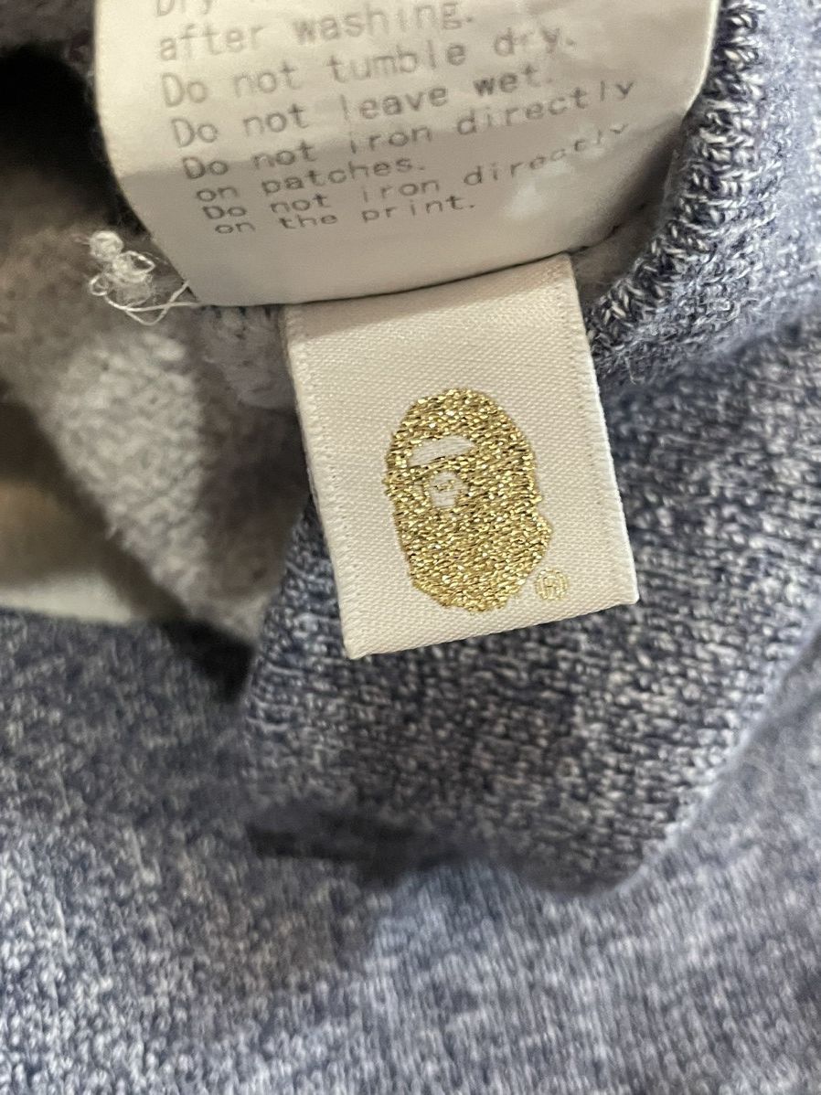 Bape 1st Camo Shark Zip Up Heather Ash Grey With Spellout On Back Size US M / EU 48-50 / 2 - 9 Thumbnail