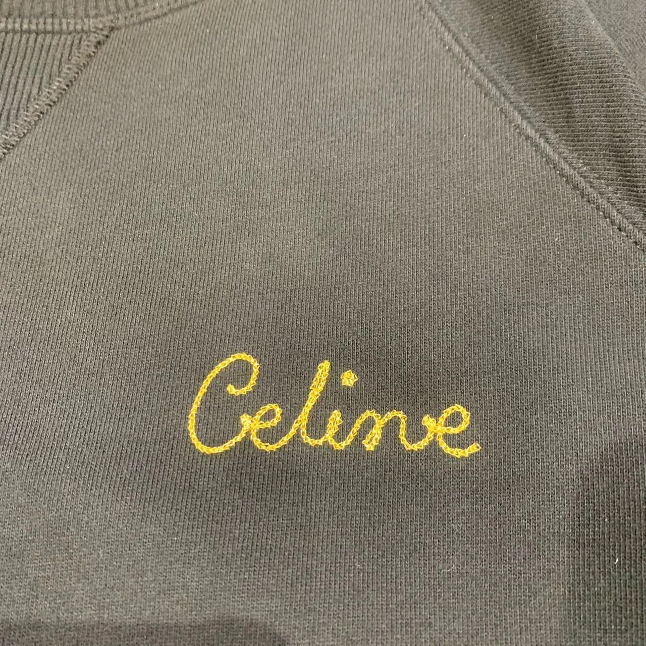 Celine Celine black embroidered gold logo hoodie M 95 new Size M / US 6-8 / IT 42-44 - 7 Thumbnail