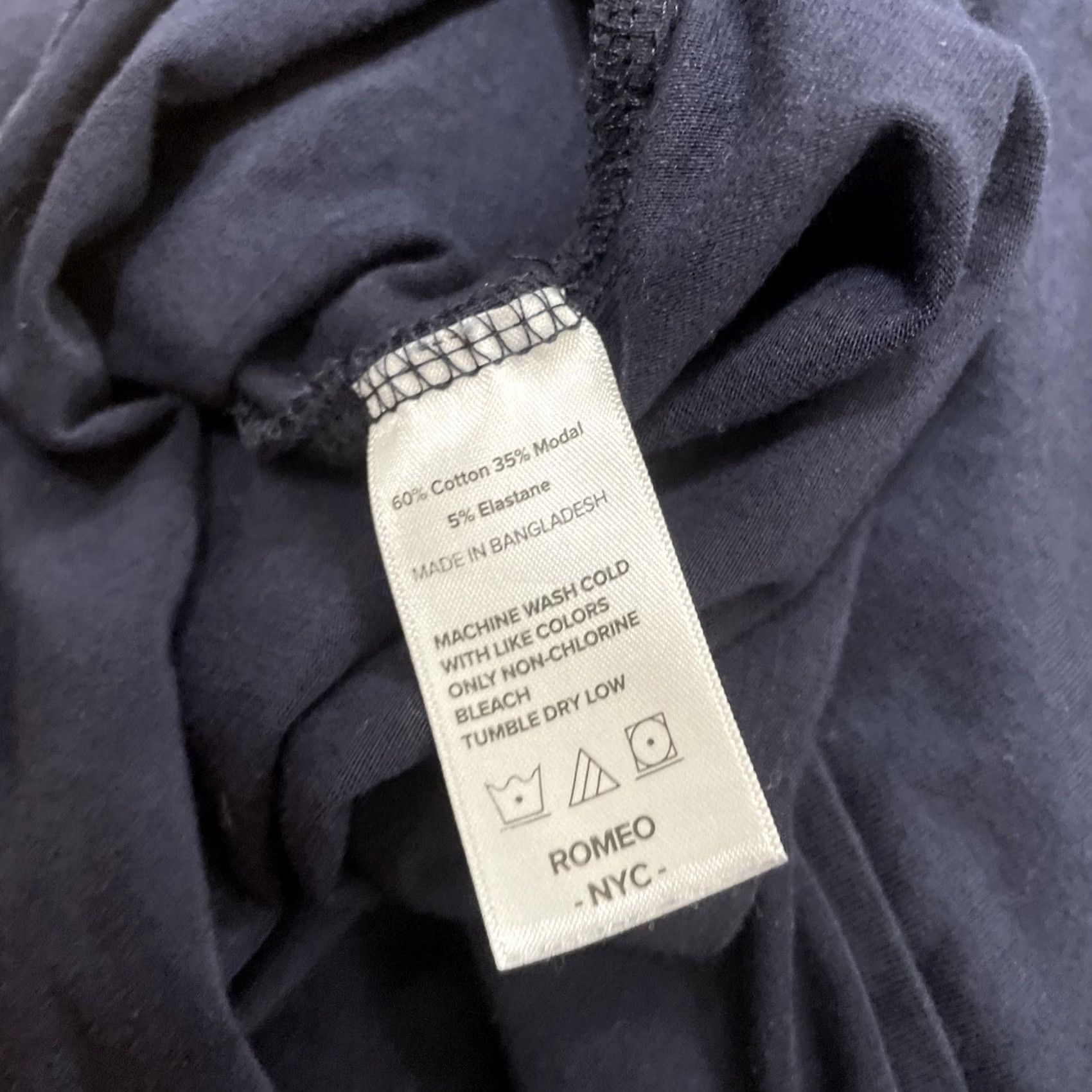 Vintage ROMEO NYC Polo Shirt Mens M Blue Jersey Stretch Modal Cotton Performance Blend Short Sleeve Button Collared Classic Preppy Sports Mens Size US M / EU 48-50 / 2 - 5 Thumbnail