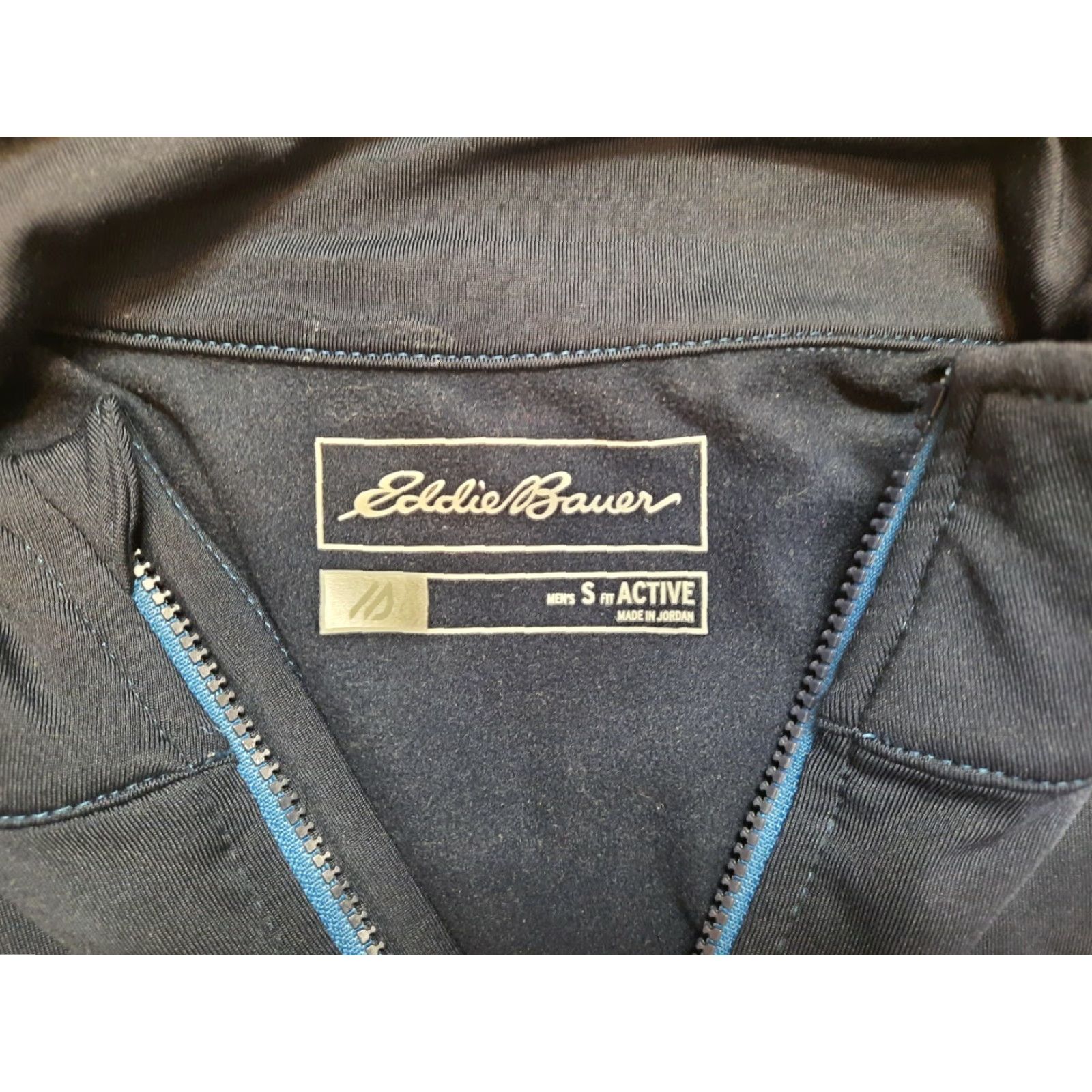 Eddie Bauer Eddie Bauer Men's Sweatshirt 1/4 Zip Mock Neck Color Block Blue S Size US S / EU 44-46 / 1 - 3 Thumbnail