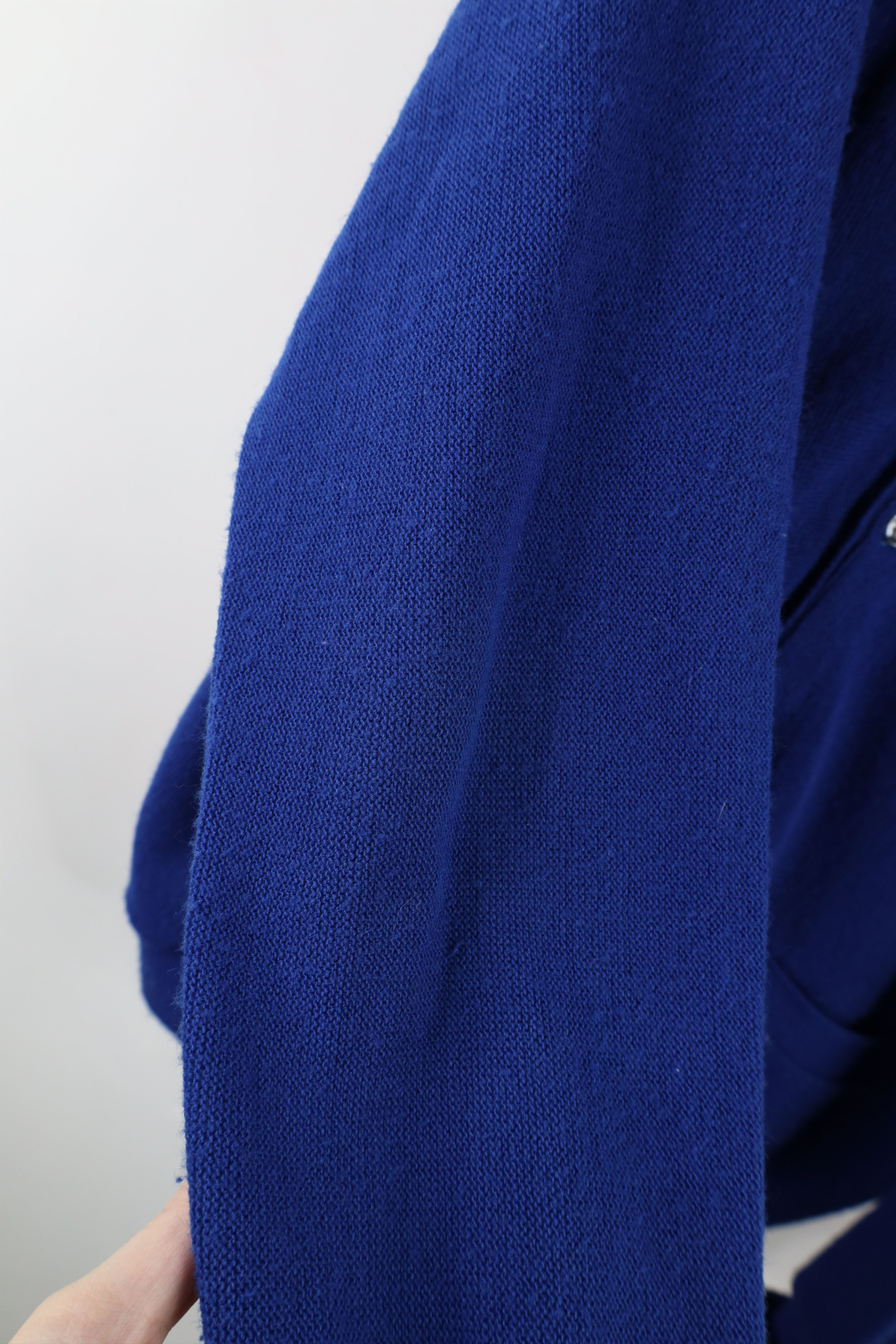 Vintage Vintage 70s Streetwear Knit Button Cardigan Sweater Blue USA Size US L / EU 52-54 / 3 - 4 Thumbnail