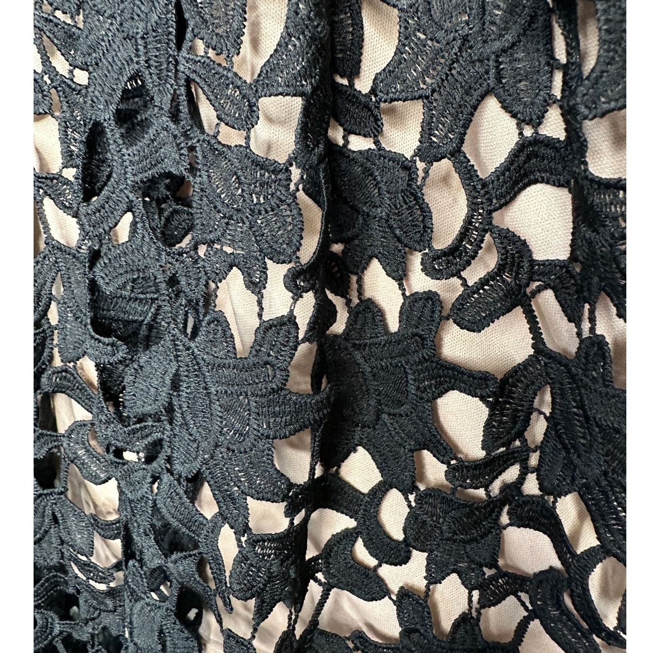 Other Aqua Black Lace Overlay Tan Lining Cami Midi Dress SM Size S / US 4 / IT 40 - 11 Thumbnail