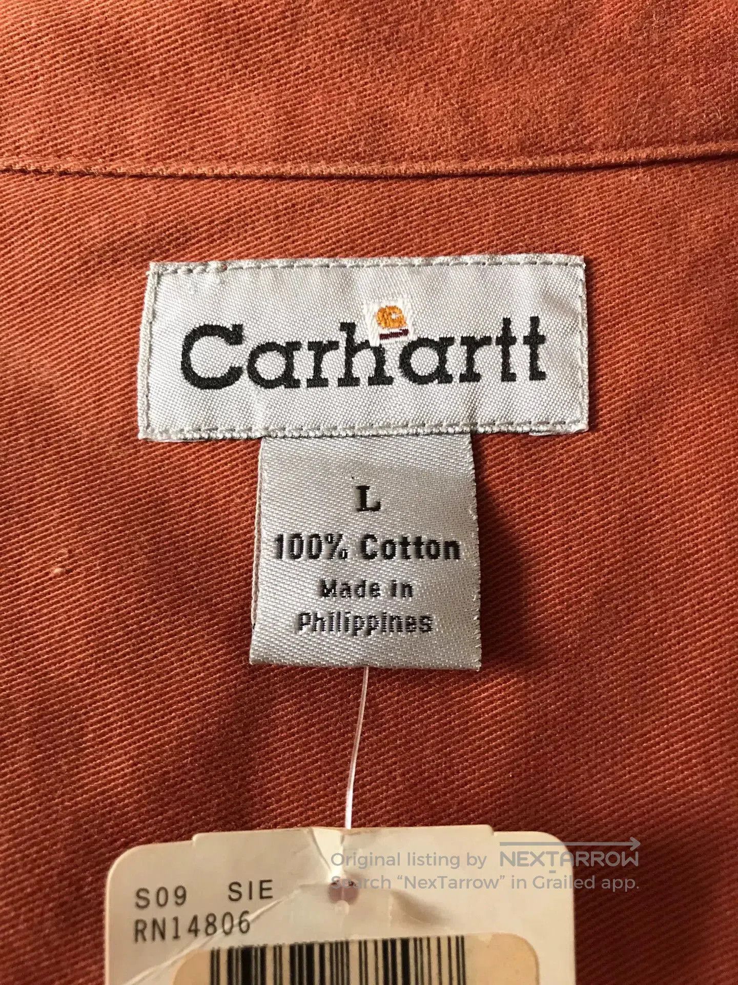 Carhartt Carhartt S09 SIE Red Work Shirt. Size US L / EU 52-54 / 3 - 6 Thumbnail