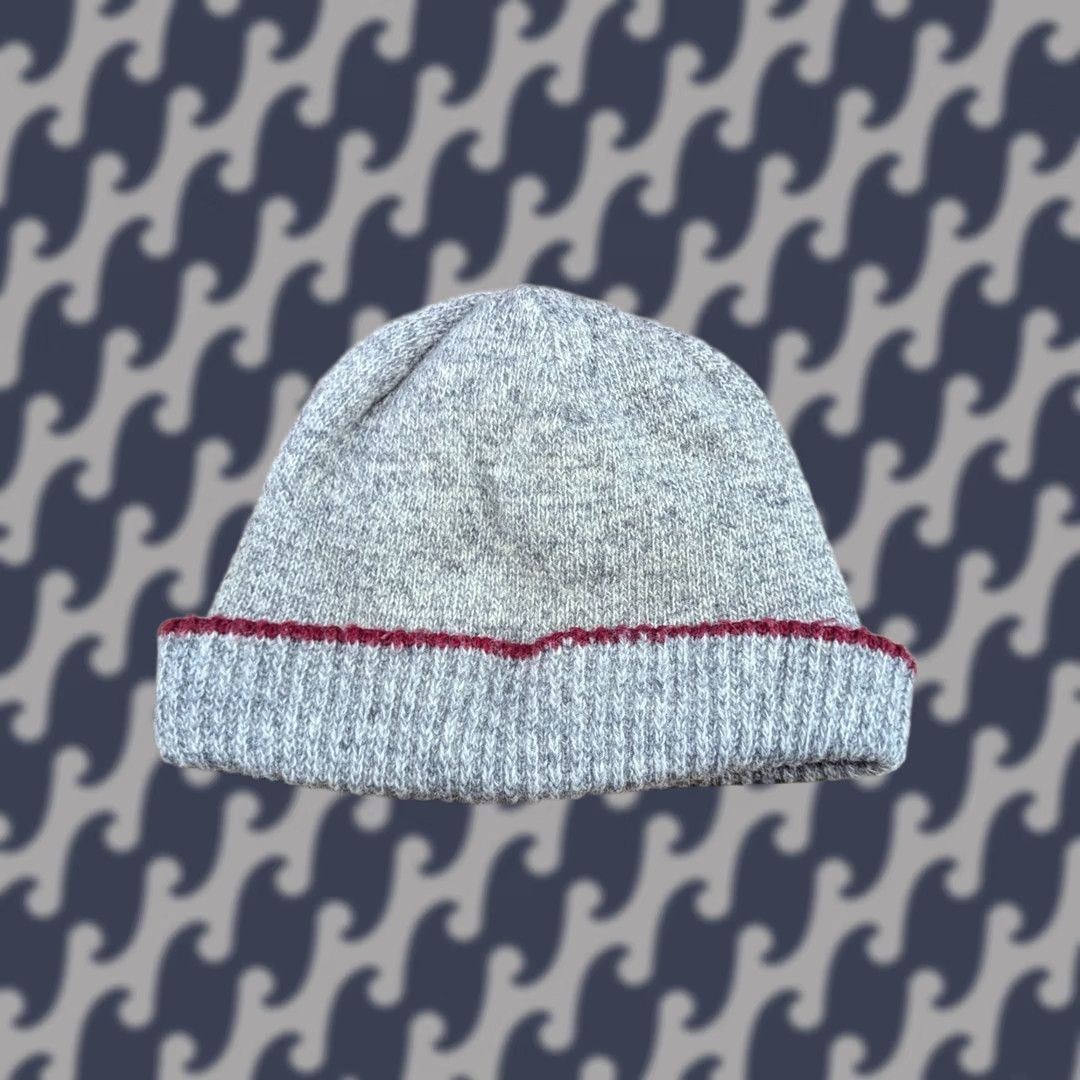 Gant VINTAGE GANT Wool Beanie Hat Size S-M Gray Cuffed Ribbon Insulated Beanie Mens Womens Unisex Adults Knit Wool Insulated Moisture Wicking Size ONE SIZE - 1 Thumbnail
