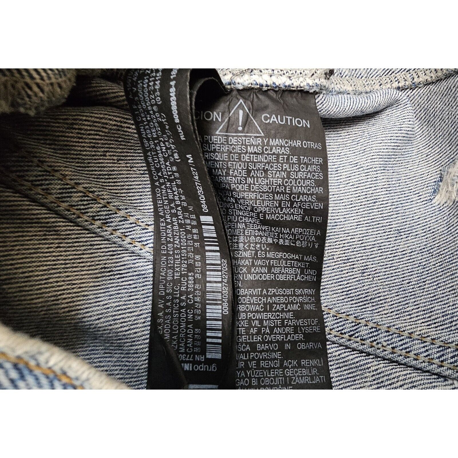 Zara Zara Graphffiti Print Washed Vintage Denim Jacket Blue Size US M / EU 48-50 / 2 - 5 Thumbnail