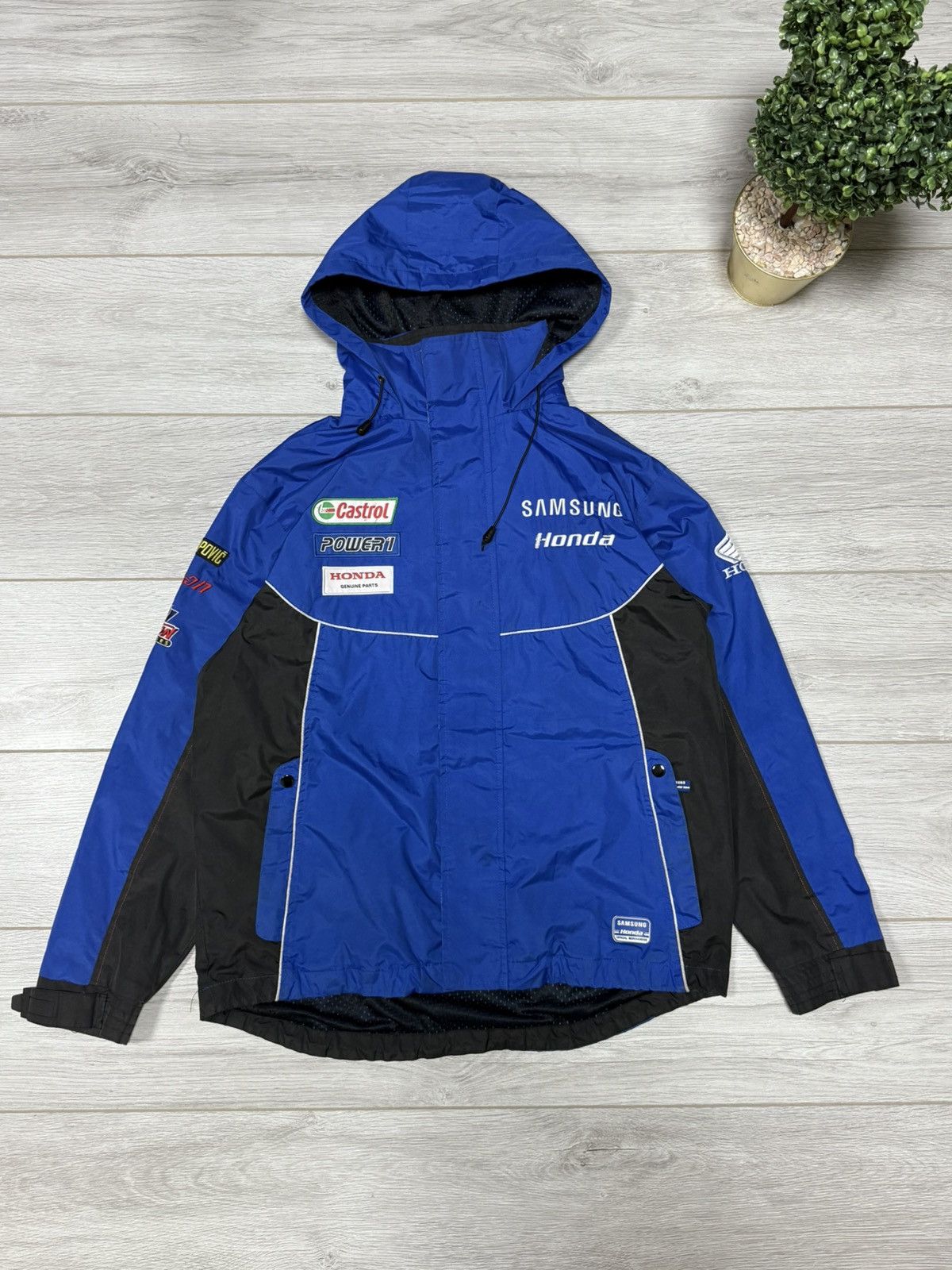 Honda Honda Samsung vintage big logo jacket zip hood Size US M / EU 48-50 / 2 - 2 Thumbnail