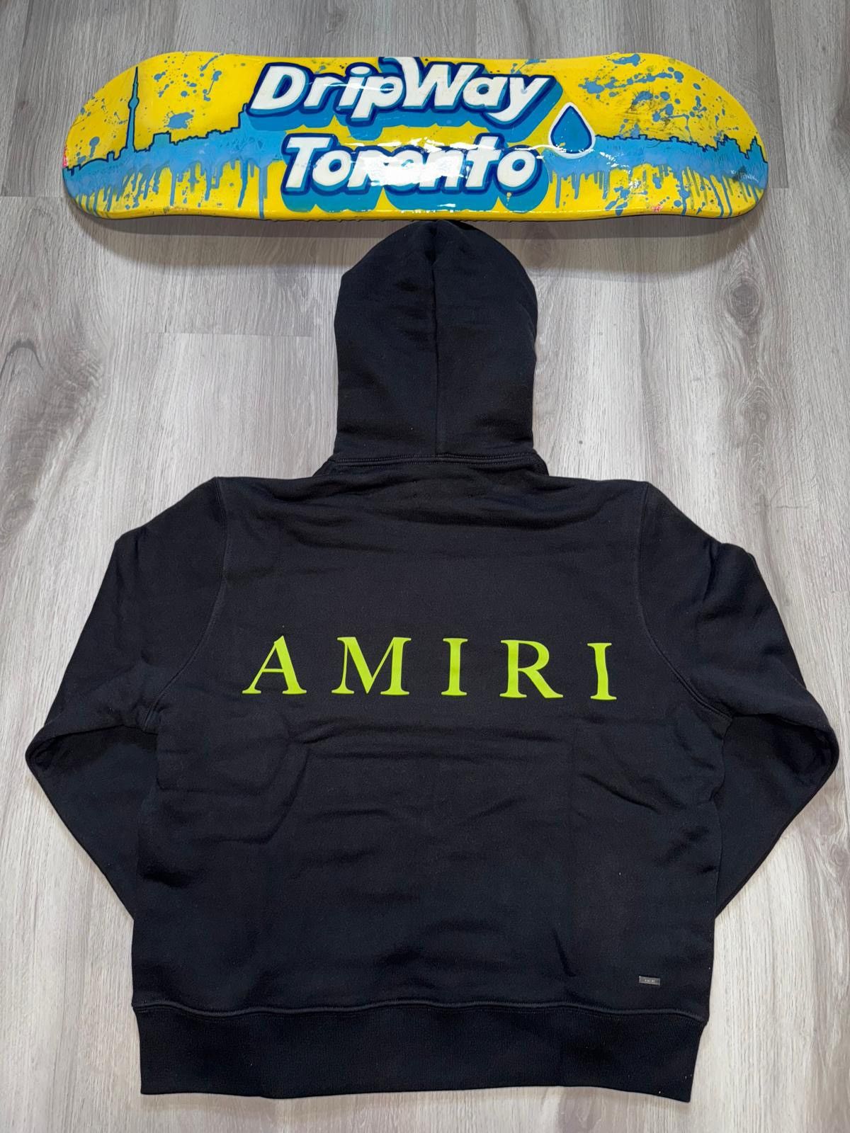 Amiri Amiri MA Logo Hoodie Black / Lime | Grailed