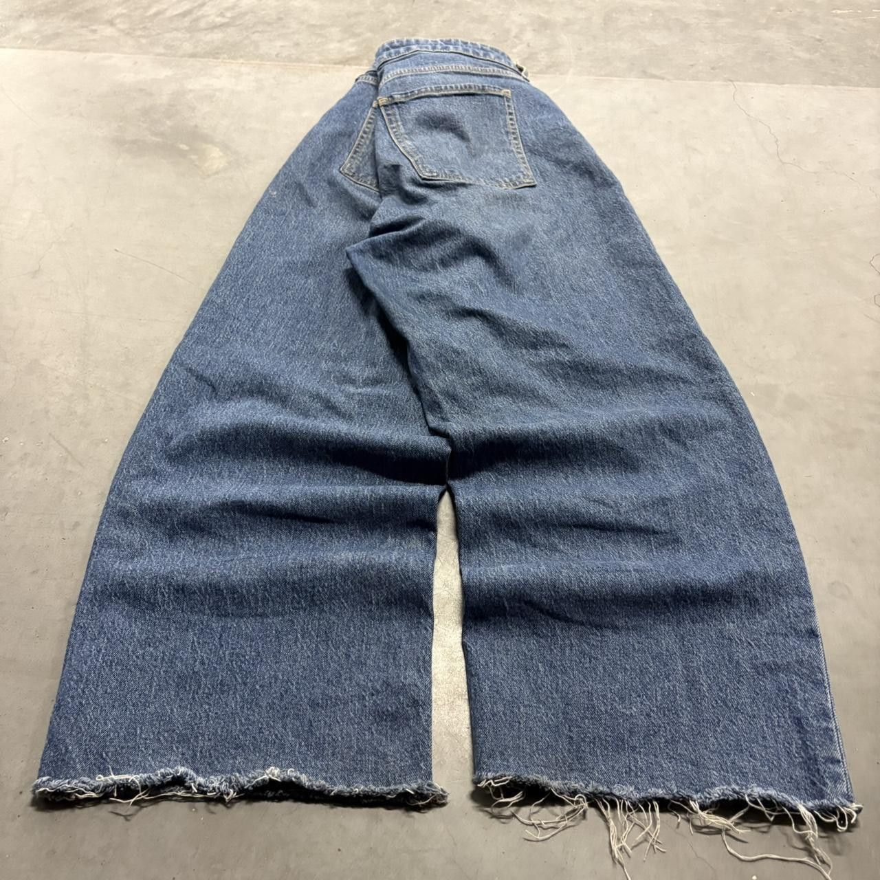 Old Navy Crazy Vintage Y2K 2000s Grunge Baggy Wideleg Old Navy Skater Style dark Wash Denim Jeans! Size US 34 / EU 50 - 6 Thumbnail