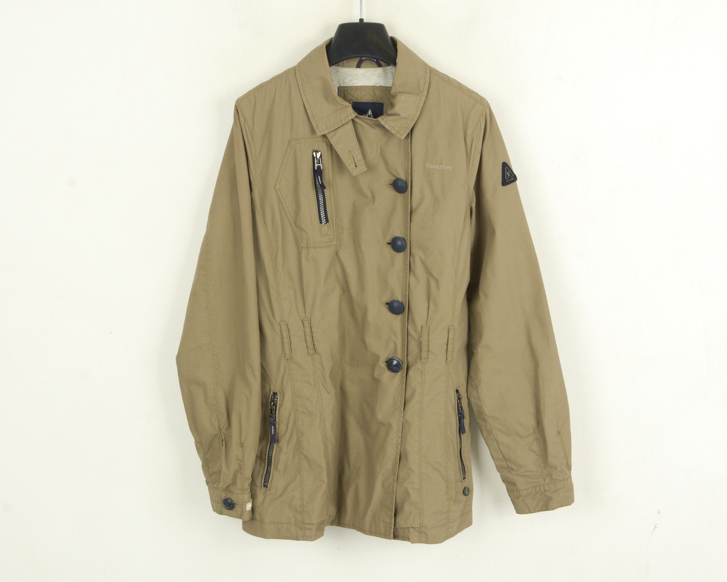 Designer Gaastra Trench Jacket Womens L Rain Coat Mac Cotton Size L / US 10 / IT 46 - 1 Thumbnail
