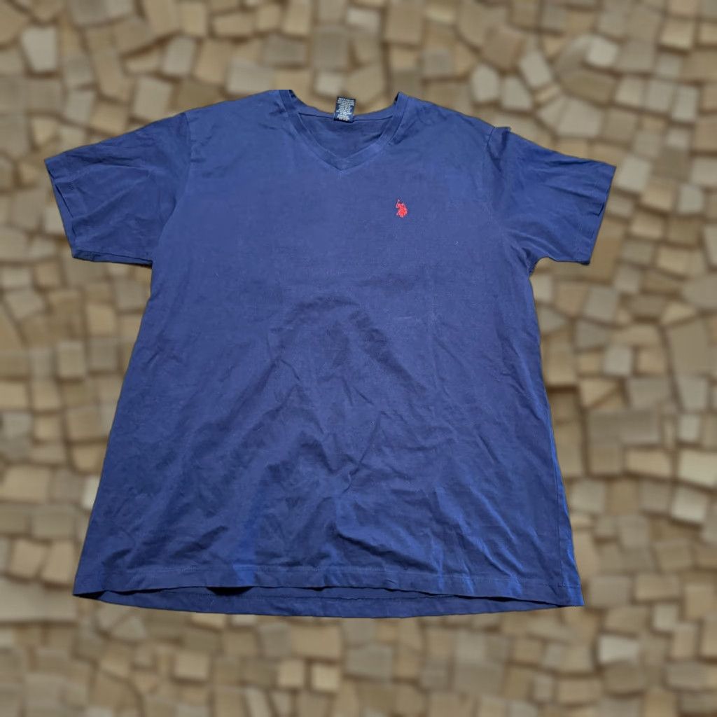 Vintage US Polo Assn Shirt Men XL Blue Short Sleeve V-Neck Logo Casual Size US XL / EU 56 / 4 - 1 Thumbnail