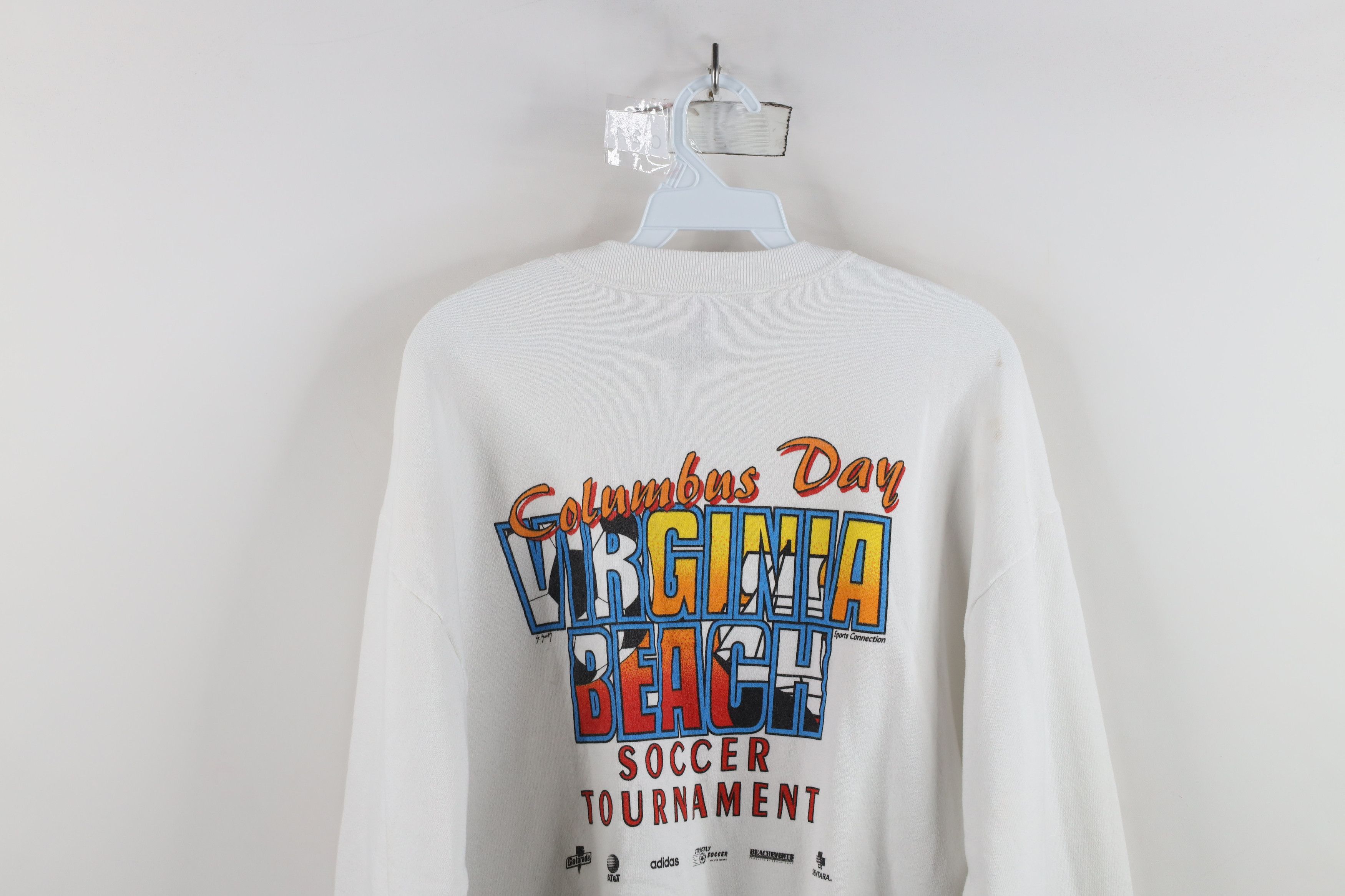 Vintage Vintage 90s Columbus Day Soccer Tournament Sweatshirt USA Size US L / EU 52-54 / 3 - 14 Thumbnail