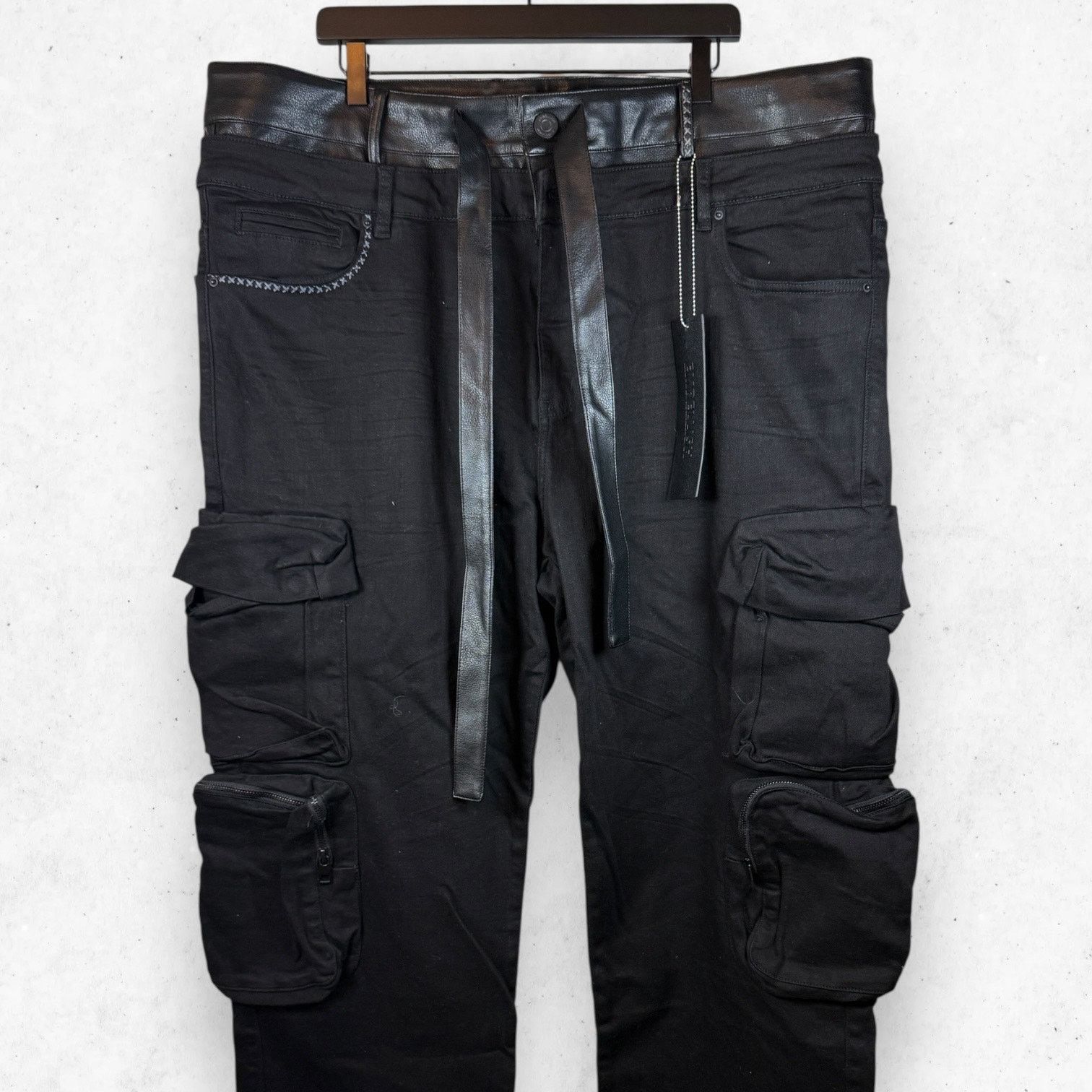 Embellish Embellish Black Cargo Straight Leg Pants Men's Size 42 Size US 42 / EU 58 - 4 Thumbnail