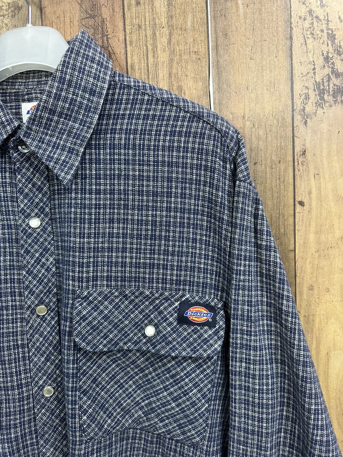 Dickies × Flannel × Vintage Vintage Dickies Flannel Stone Button Baggy Z44 Size US M / EU 48-50 / 2 - 3 Thumbnail