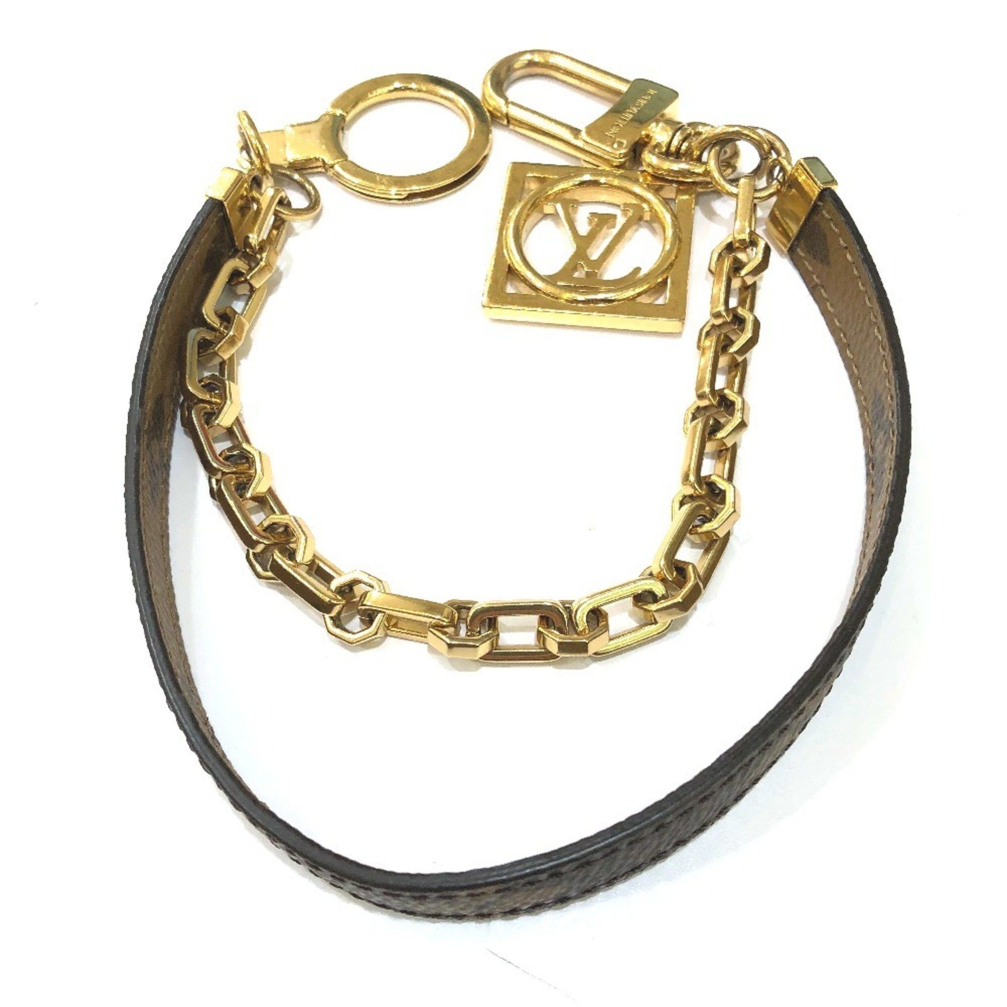 LOUIS VUITTON M69553 Monogram Reverse Chaine Dauphine Keychain/Key Ring Charm Canvas Women's Brown