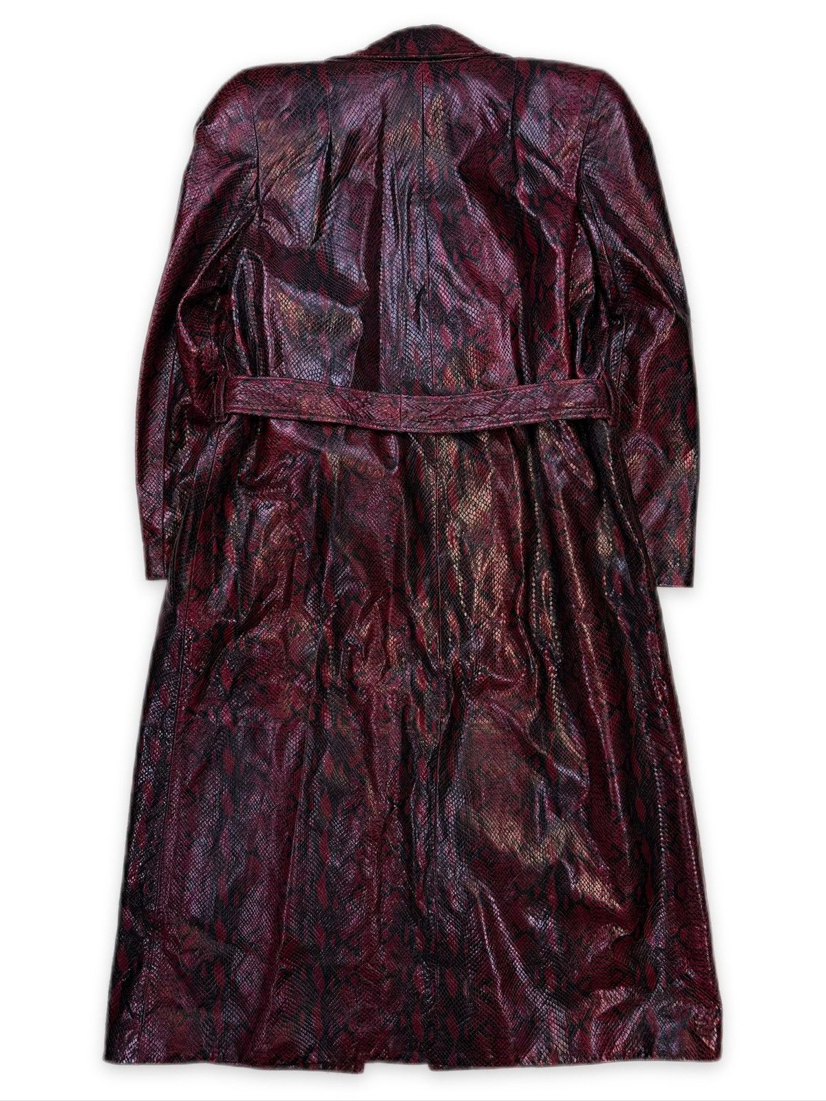Balenciaga AW23 Balenciaga Snake Effect Belted Shoulder Pad Trench Coat Size US M / EU 48-50 / 2 - 4 Thumbnail
