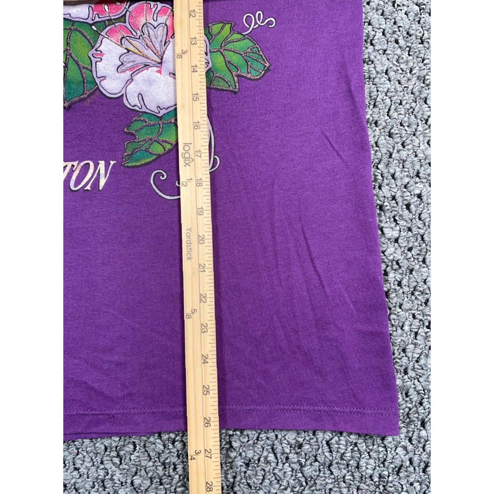 Jerzees VINTAGE Jerzees Charleston South Carolina Graphic Tee Adult Large Purple Flower Bird 90s T-Shirt Mens 50/50 Cotton Blend Size US L / EU 52-54 / 3 - 7 Thumbnail