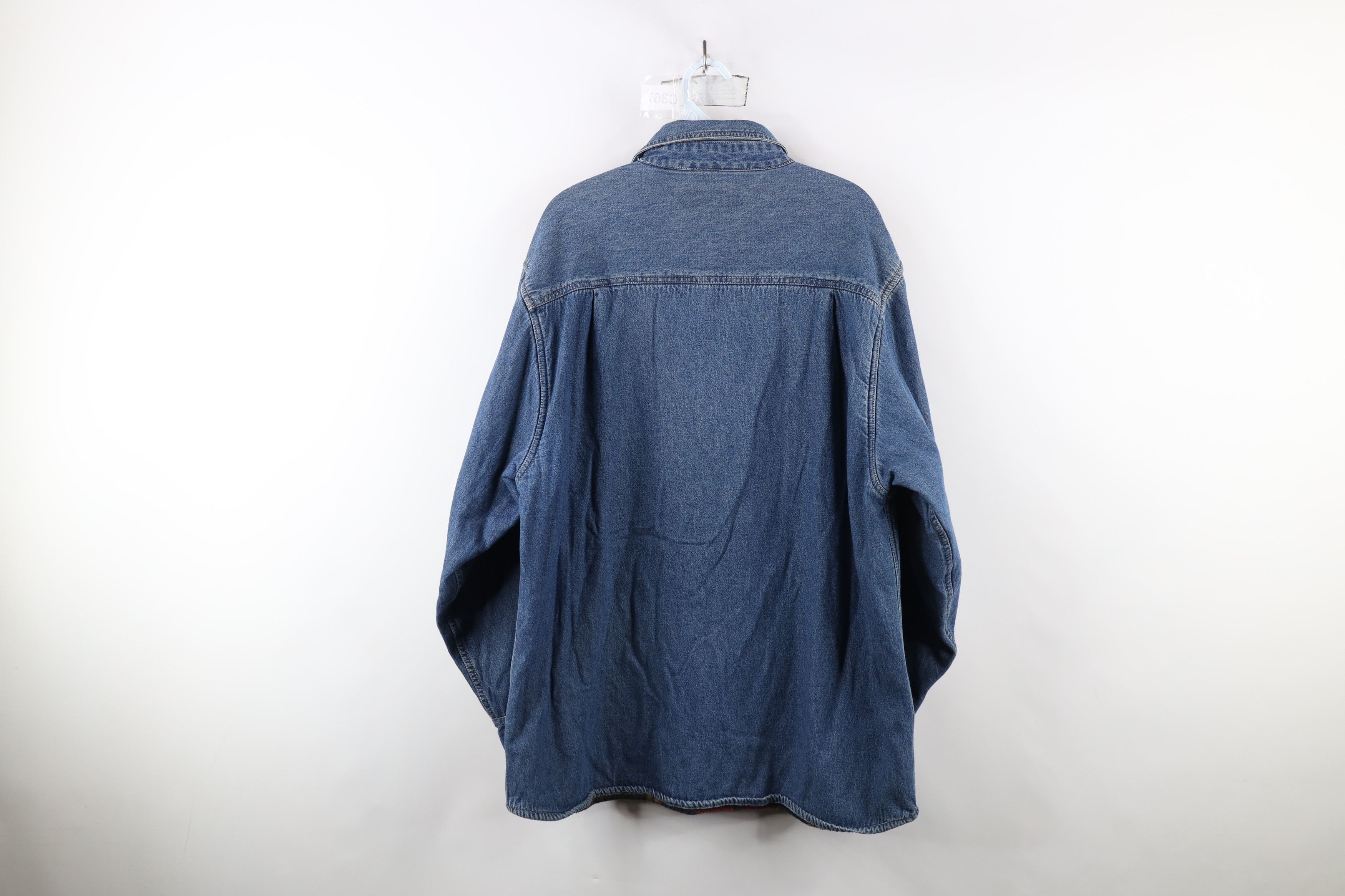 Vintage Vintage 90s Streetwear Jean Button Shirt Jacket Jac Shirt Size US L / EU 52-54 / 3 - 12 Thumbnail