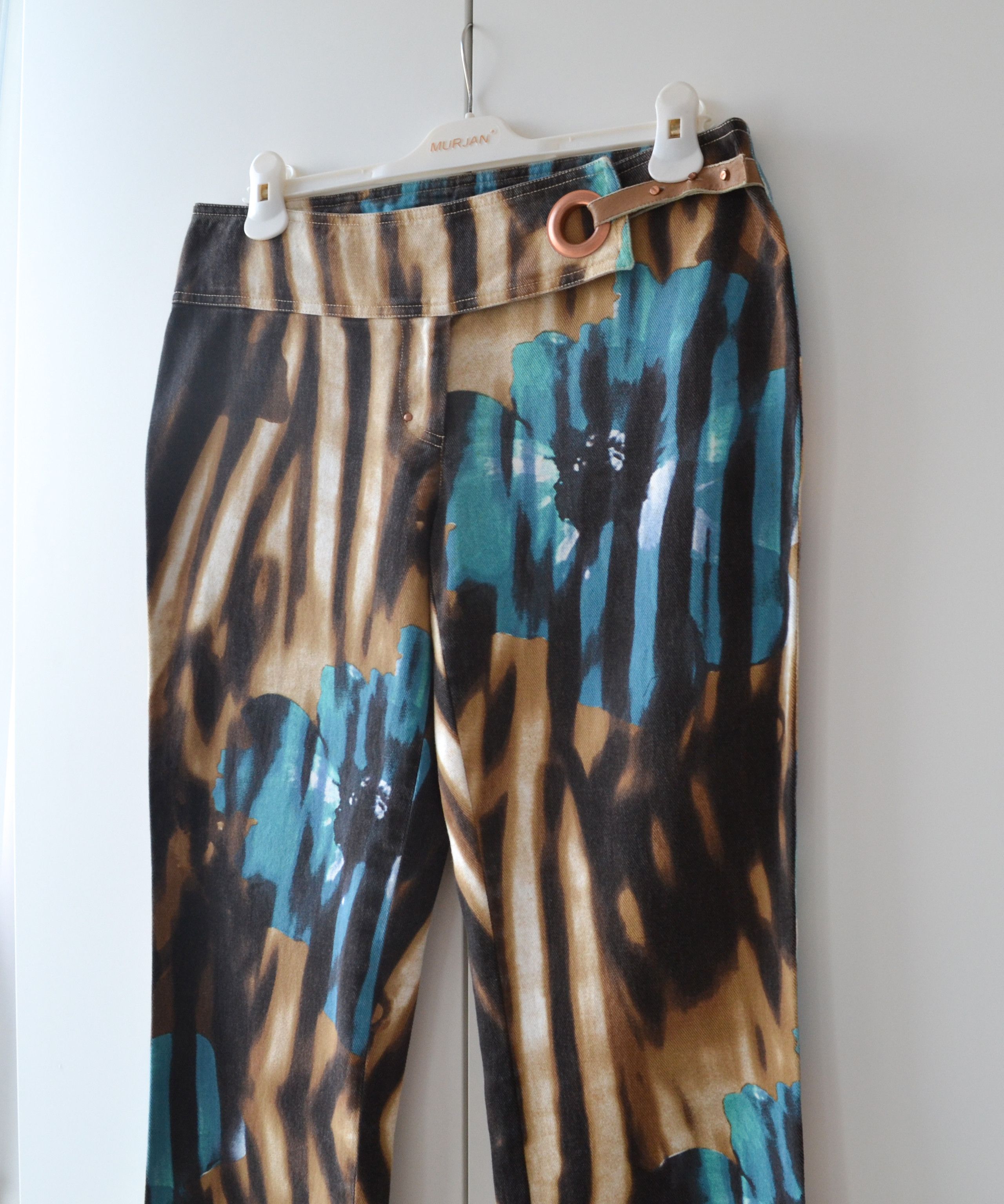 Just Cavalli Roberto Cavalli Jeans Pants Printed y2k Print 90s Flower Size 32" / US 10 / IT 46 - 6 Thumbnail
