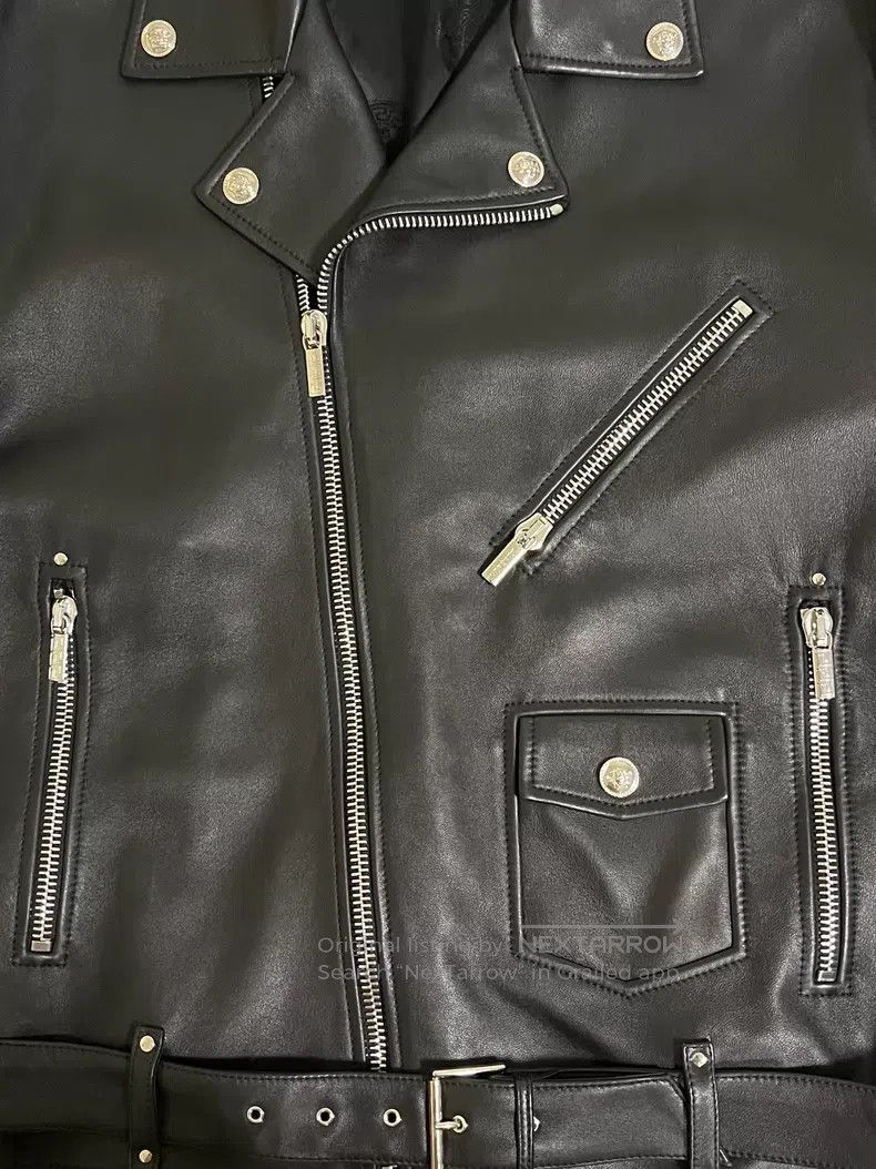 Versace Versace Leather coat Size US XXL / EU 58 / 5 - 4 Thumbnail