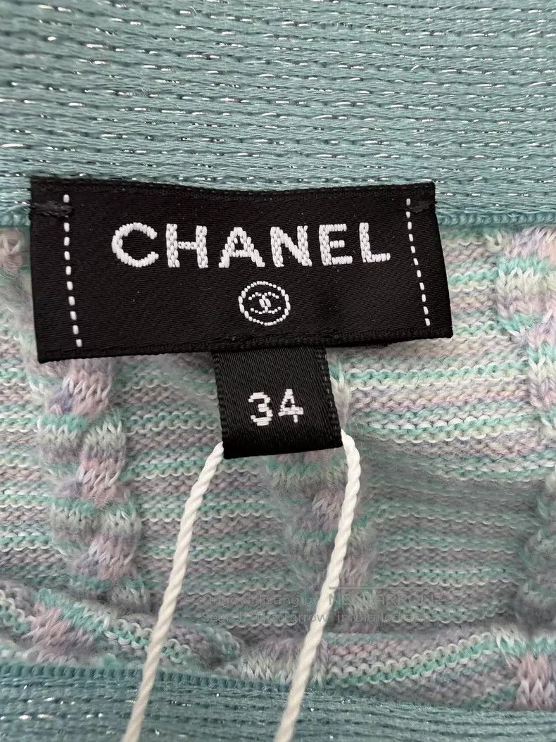 Chanel Chanel 25B blue woollen hem knitted short skirt Size 42" / US 20 - 4 Thumbnail