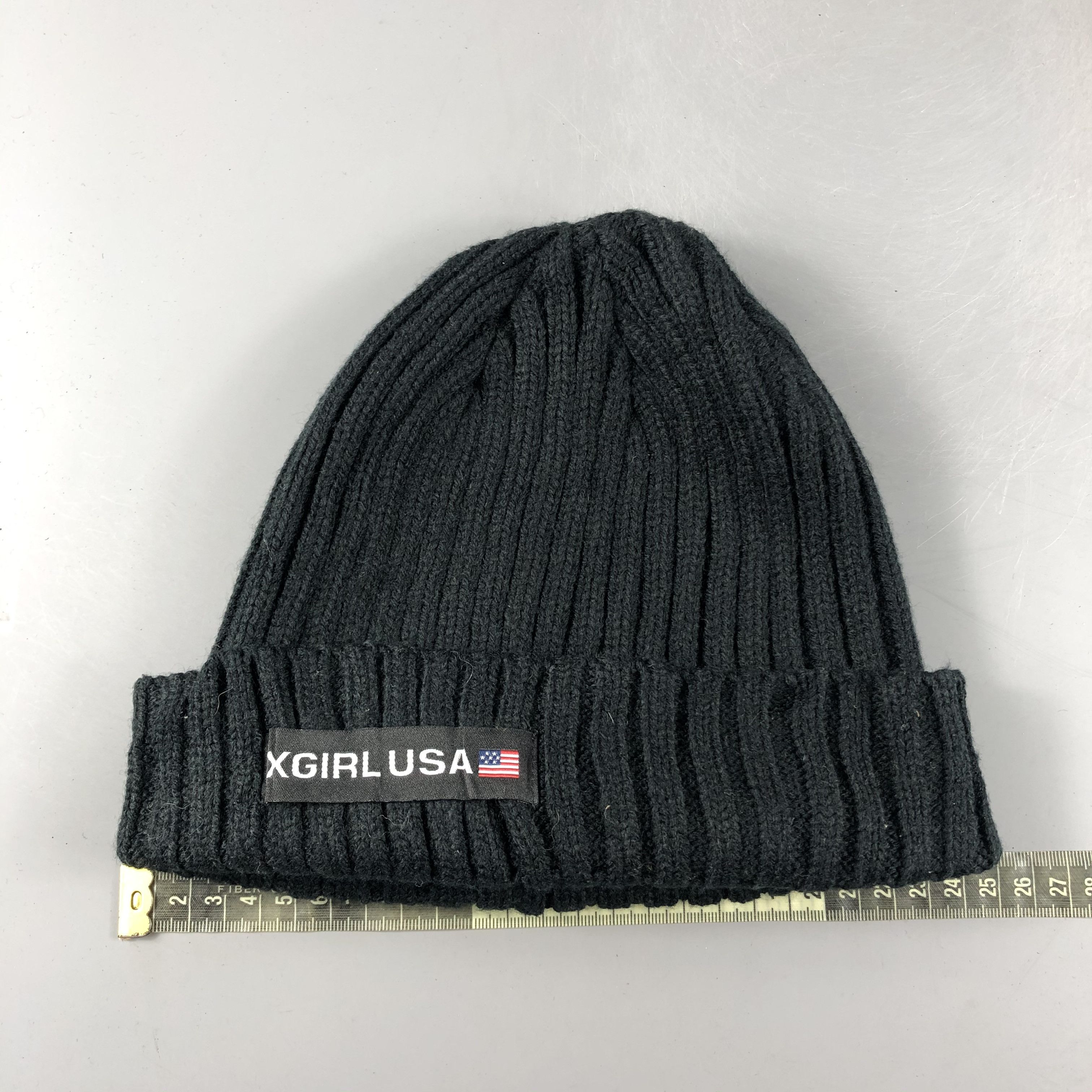 Vintage X-Girl Usa Skateboard Ribbed Beanie Snow Hat Snow Cap -D336 Size ONE SIZE - 3 Thumbnail