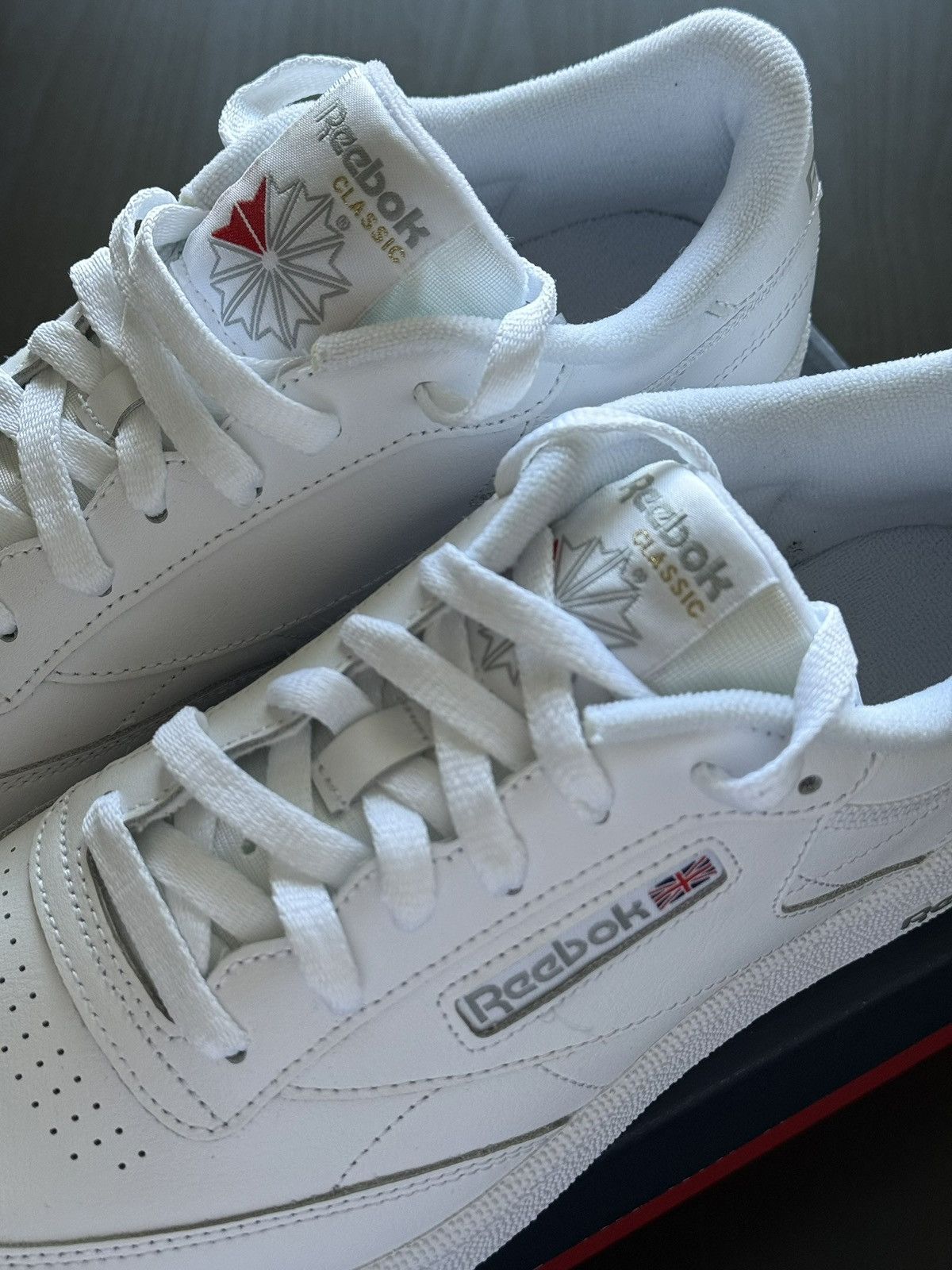 Reebok Reebok Club C 85 Int-White/Sheer Grey Tennis Daily Sneaker Size US 8.5 / IT 38.5 - 3 Thumbnail