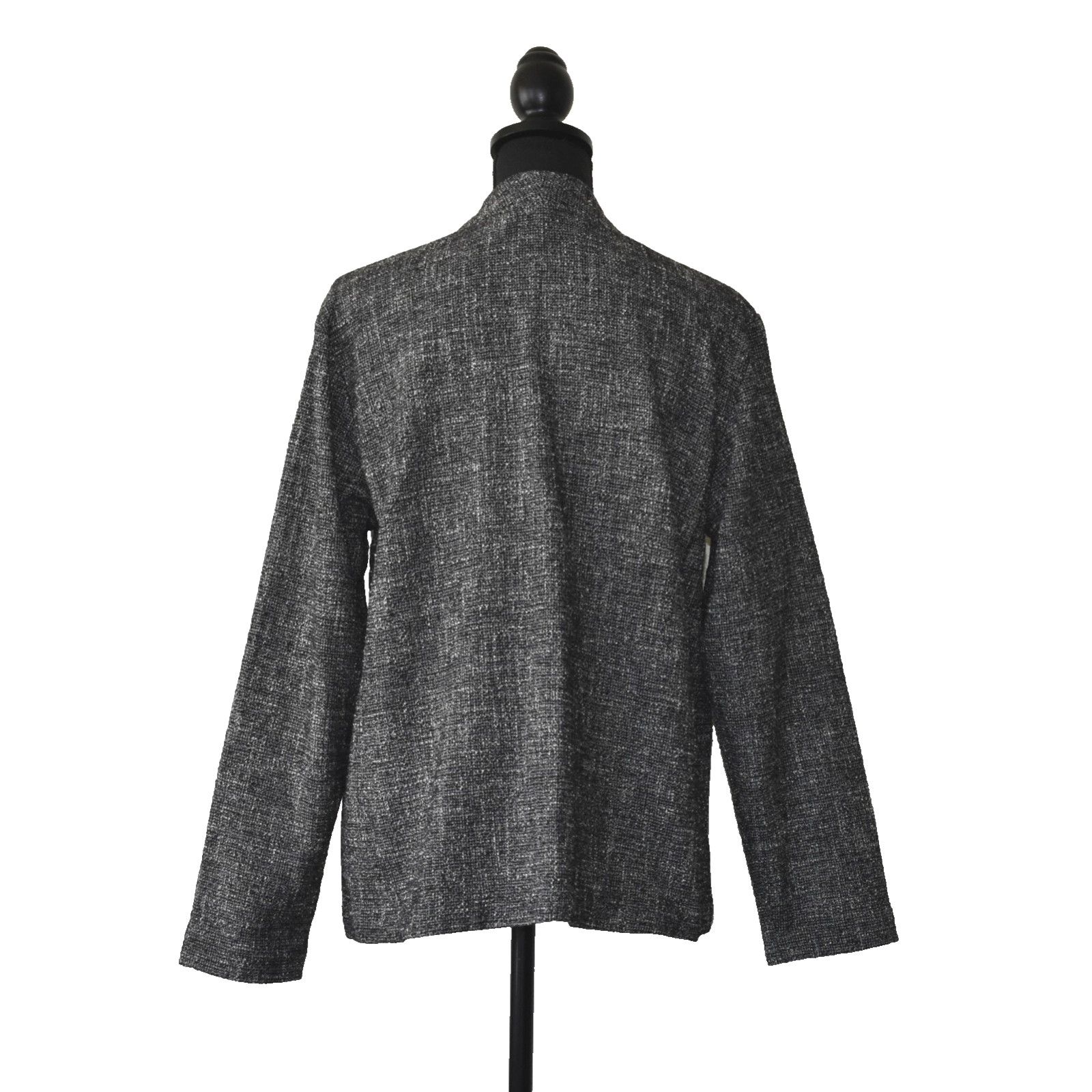 Eileen Fisher EILEEN FISHER Textured Tweed Open Front Jacket Size M Size M / US 6-8 / IT 42-44 - 3 Thumbnail