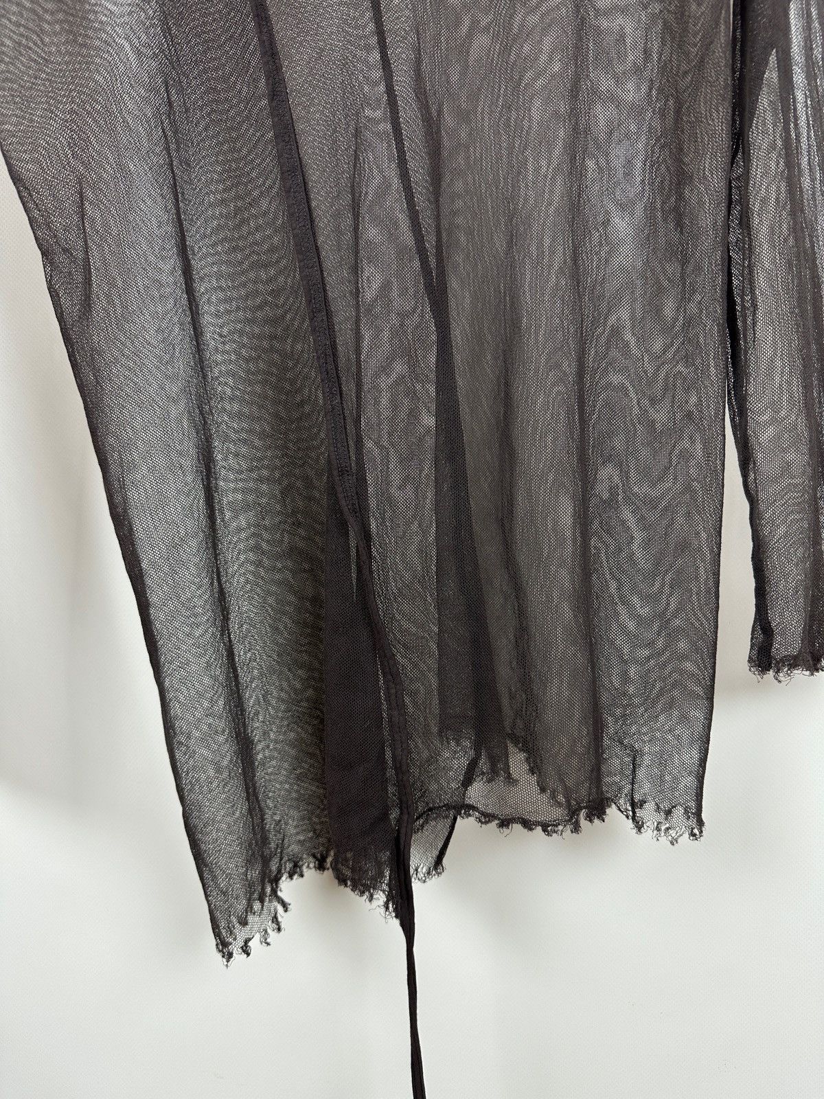 Rundholz Rundholz Brown Asymmetrical Sheer Mesh Long Sleeve Top Size S / US 4 / IT 40 - 10 Thumbnail