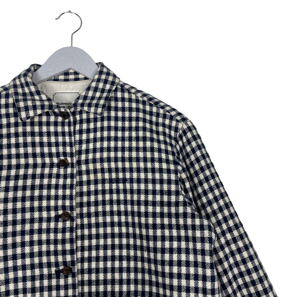 Issey Miyake × Japanese Brand × Mademoiselle Non Non 💥MADEMOISELLE NON NON CHECKED BUTTON JACKET Size US M / EU 48-50 / 2 - 5 Thumbnail