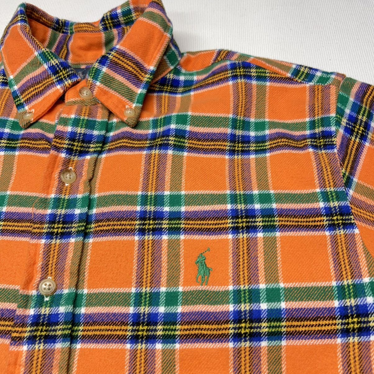 Polo Ralph Lauren Polo Ralph Lauren Flannel Shirt Orange Button Down Classic Size US M / EU 48-50 / 2 - 4 Thumbnail