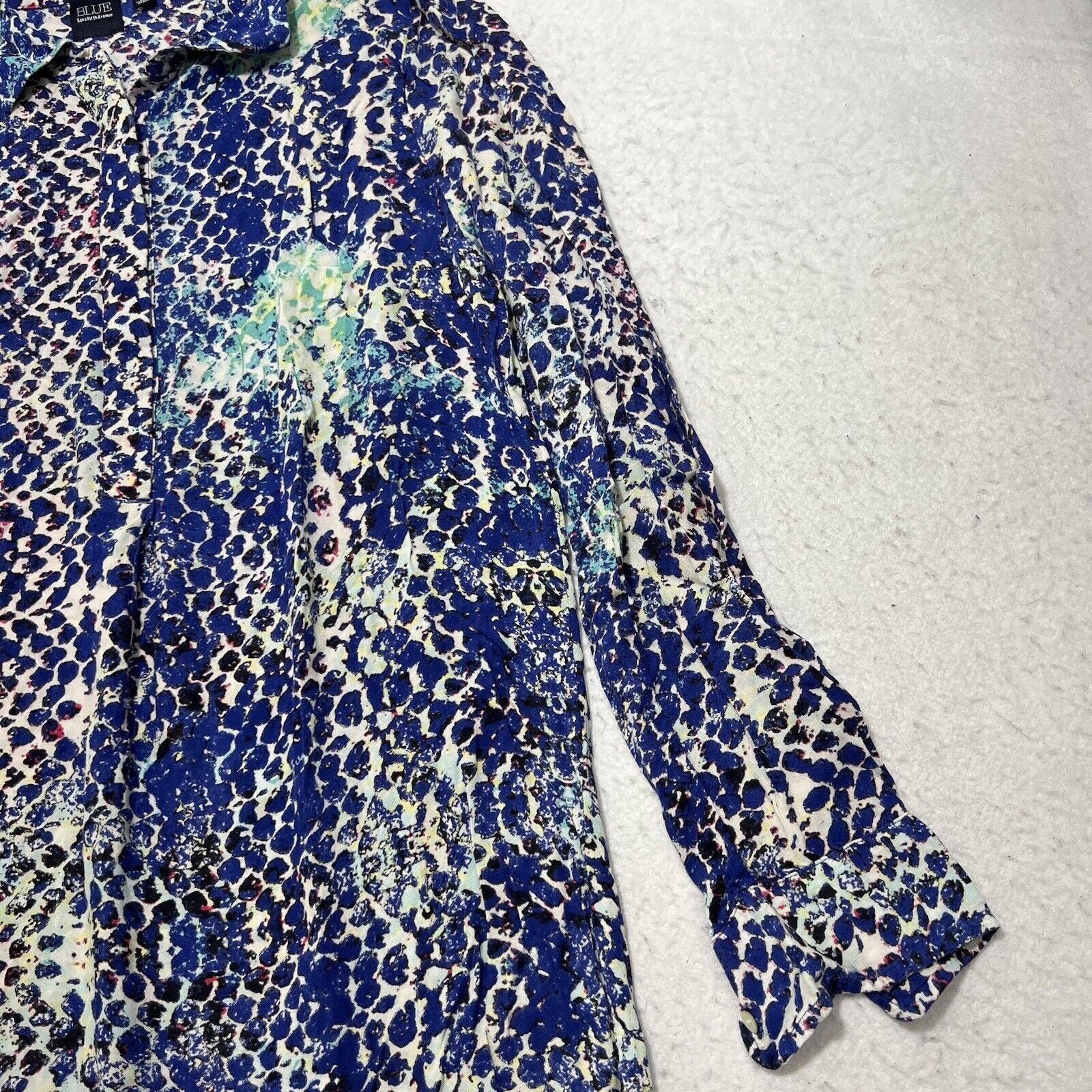 Saks Fifth Avenue Blue Saks Fifth Avenue Button Up Long Sleeve Top Size S / US 4 / IT 40 - 4 Thumbnail