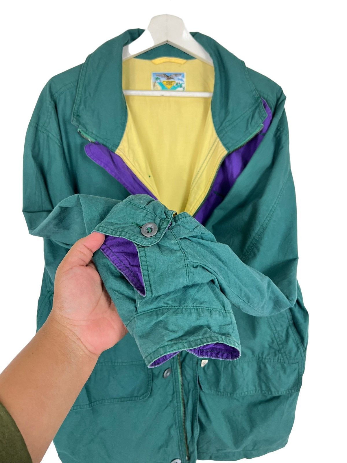 Designer 🔥 VINTAGE 90s NEW MAN OUTDOOR JACKET MADE IN ITALY Size US L / EU 52-54 / 3 - 9 Thumbnail