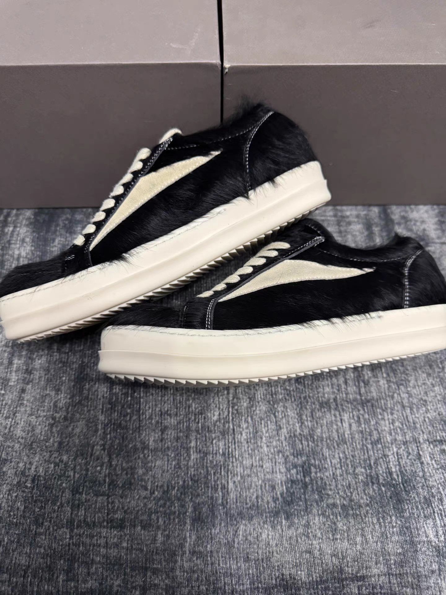 Rick Owens Rick Owens Mainline Black Horsehair “Infringement” Sneakers Size US 6 / EU 39 - 3 Thumbnail