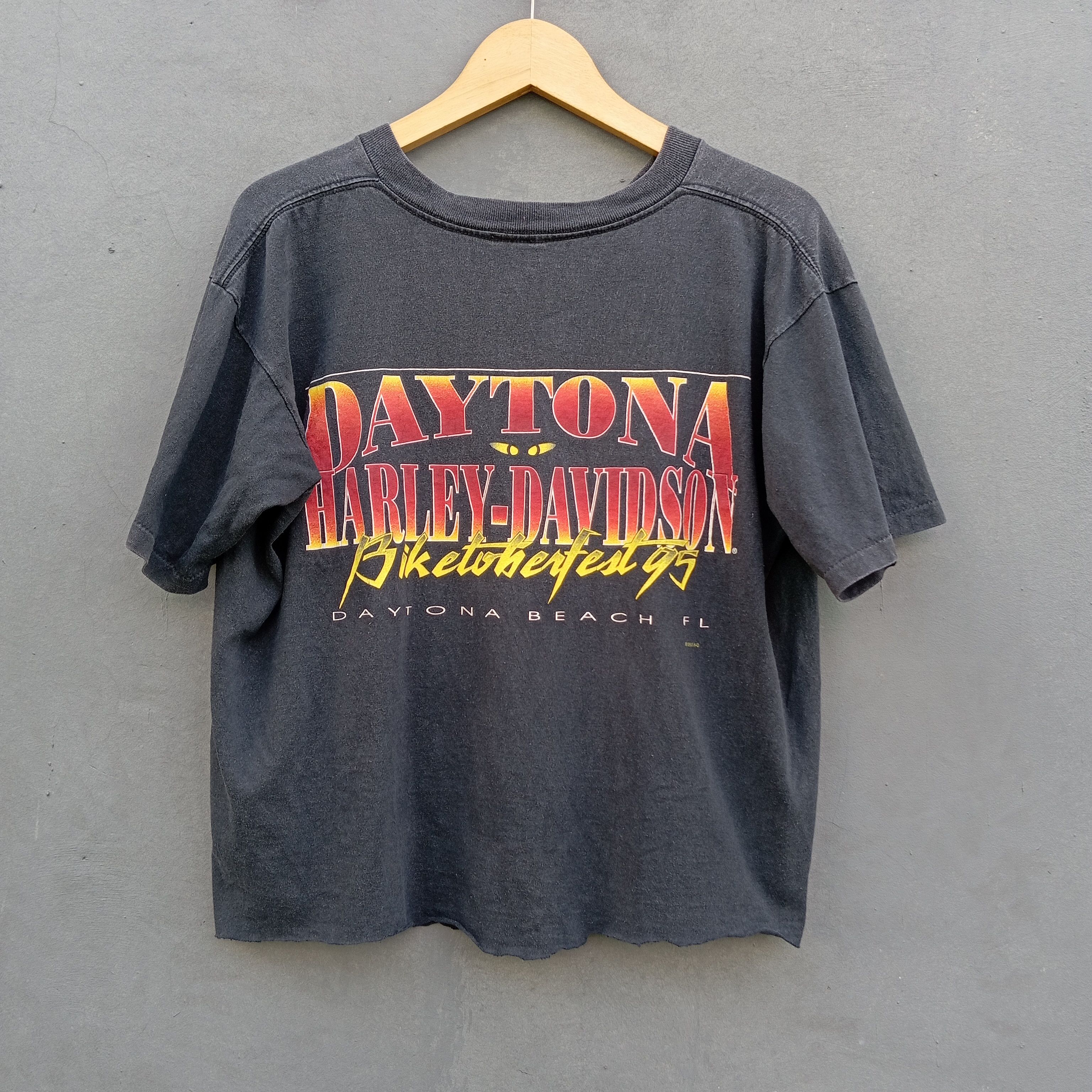 Harley Davidson 1995 Harley Davidson Daytona crop Tees t shirt Size US L / EU 52-54 / 3 - 2 Thumbnail