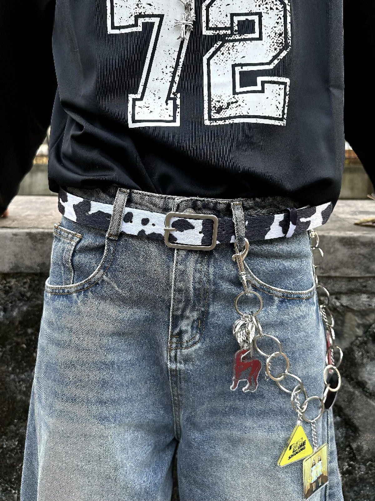 Japanese Brand y2k Cow Print Belt Size ONE SIZE - 1 Thumbnail