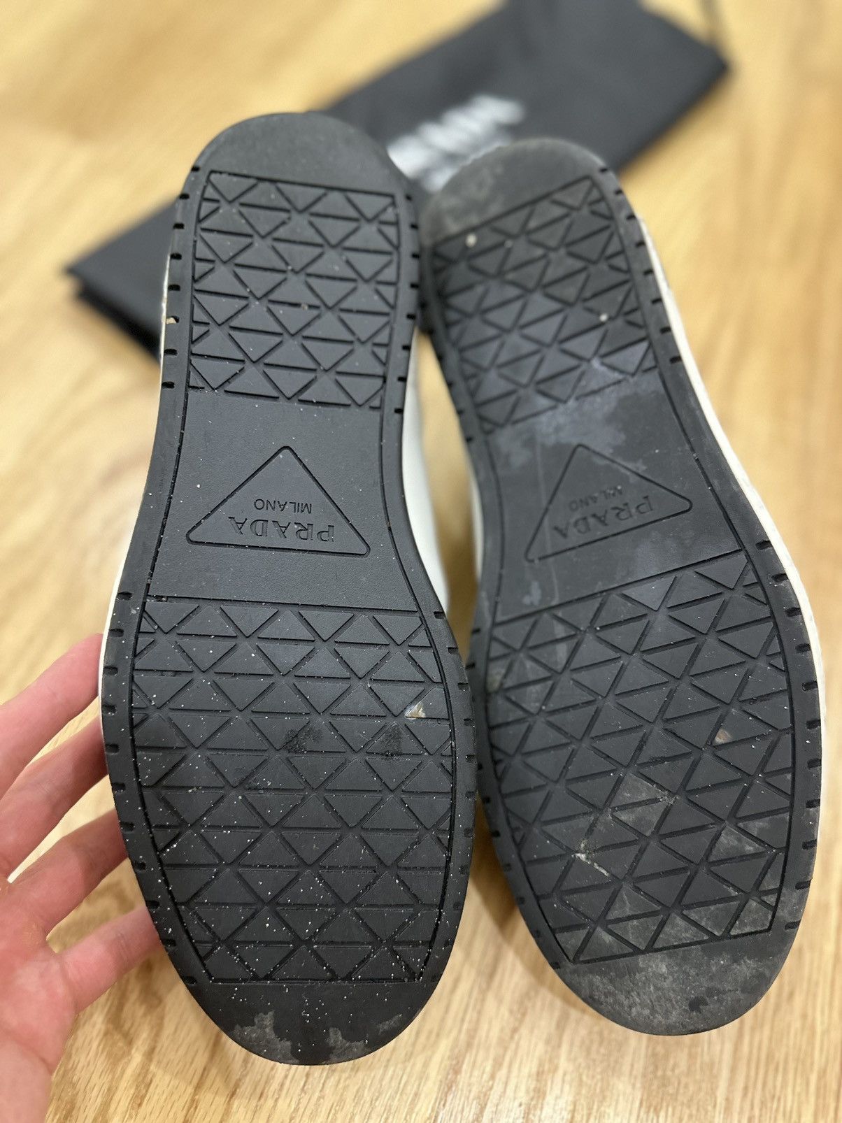 Prada Prada Downtown Sneakers White/Black Size US 8.5 / EU 41-42 - 5 Thumbnail