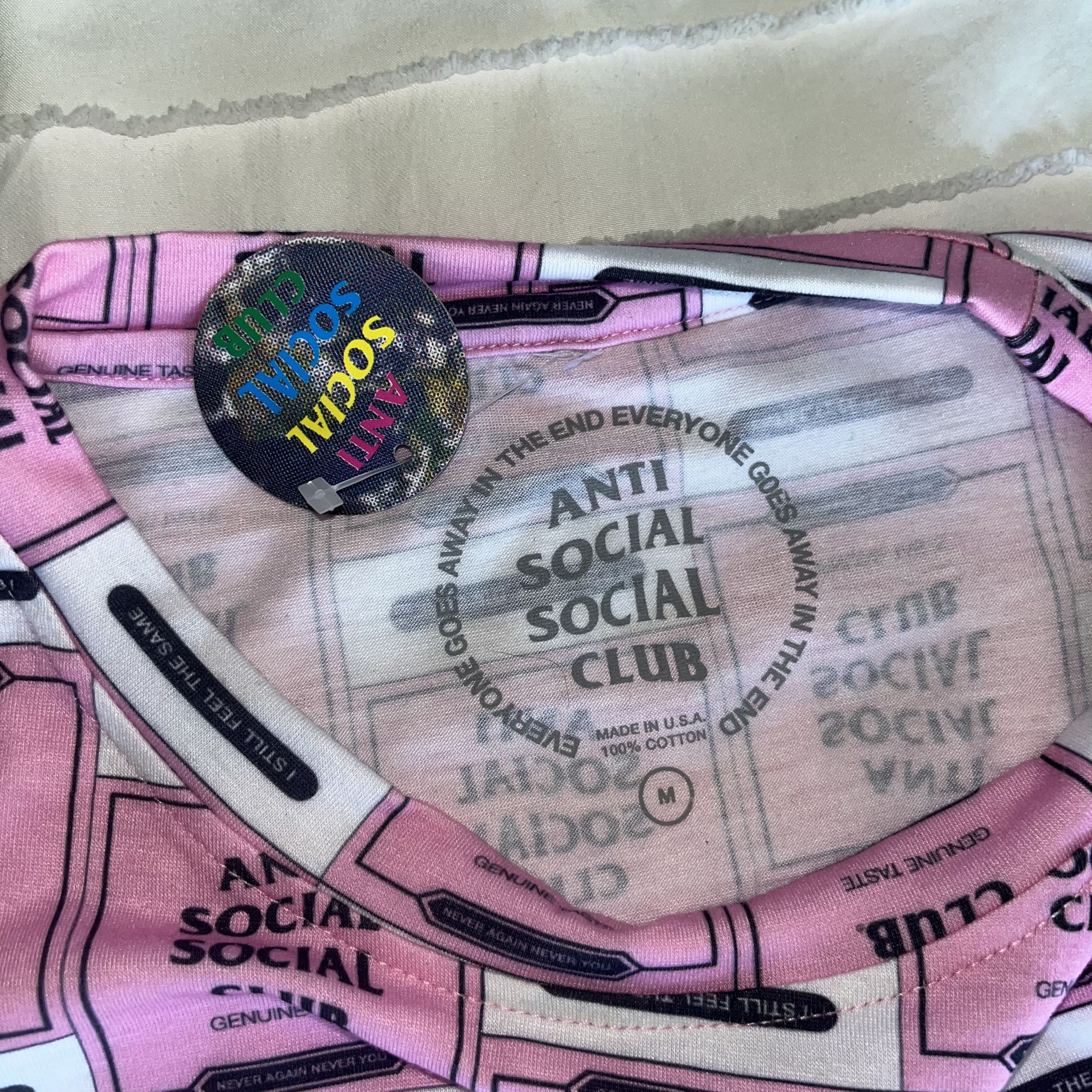 Anti Social Social Club Anti Social Social Club Pink All Over Logo Size US M / EU 48-50 / 2 - 3 Thumbnail