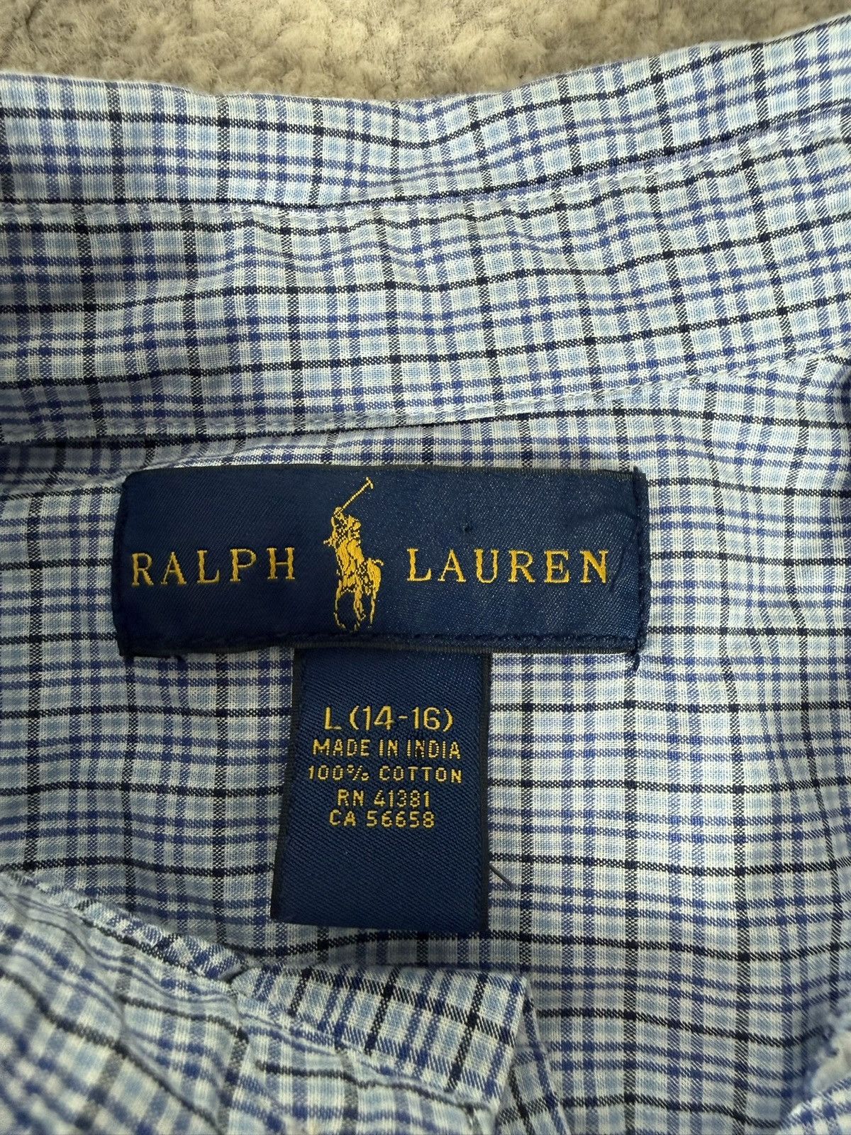 Polo Ralph Lauren Vintage Polo Ralph Lauren Checkered Kid's Button Up Shirt Size US S / EU 44-46 / 1 - 5 Thumbnail