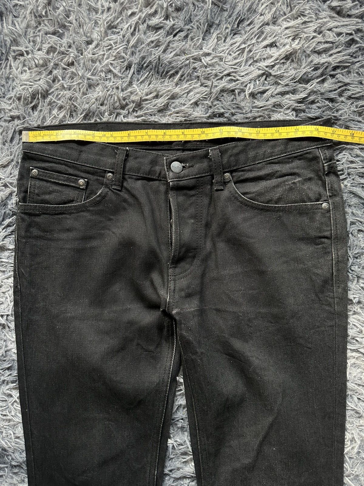 BUFFALO BOBS Archive 00's Lounge Lizard coated black denim Size US 33 - 11 Thumbnail
