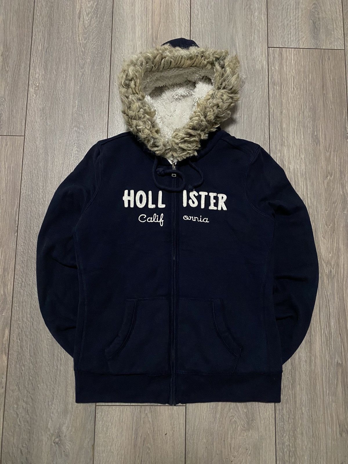 Y2K Hollister Zip Fur Hoodie Sherp If Six Was Nine LGD Style