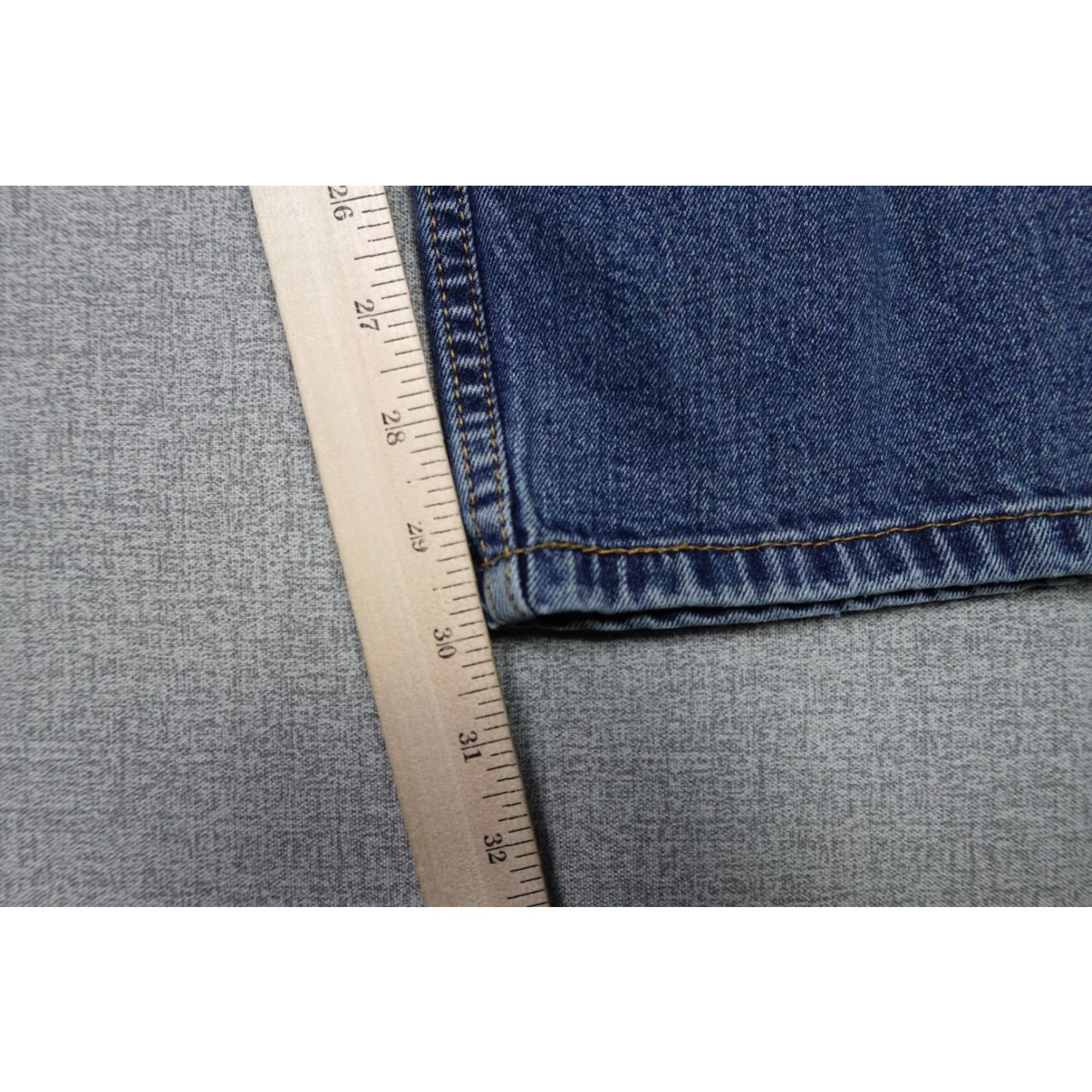 Levi's Levi's 505 Jeans Mens 34x30 Blue Regular Straight Dark Wash Rancher Western Fashion Denim Made in USA Mens Size US 34 / EU 50 - 7 Thumbnail