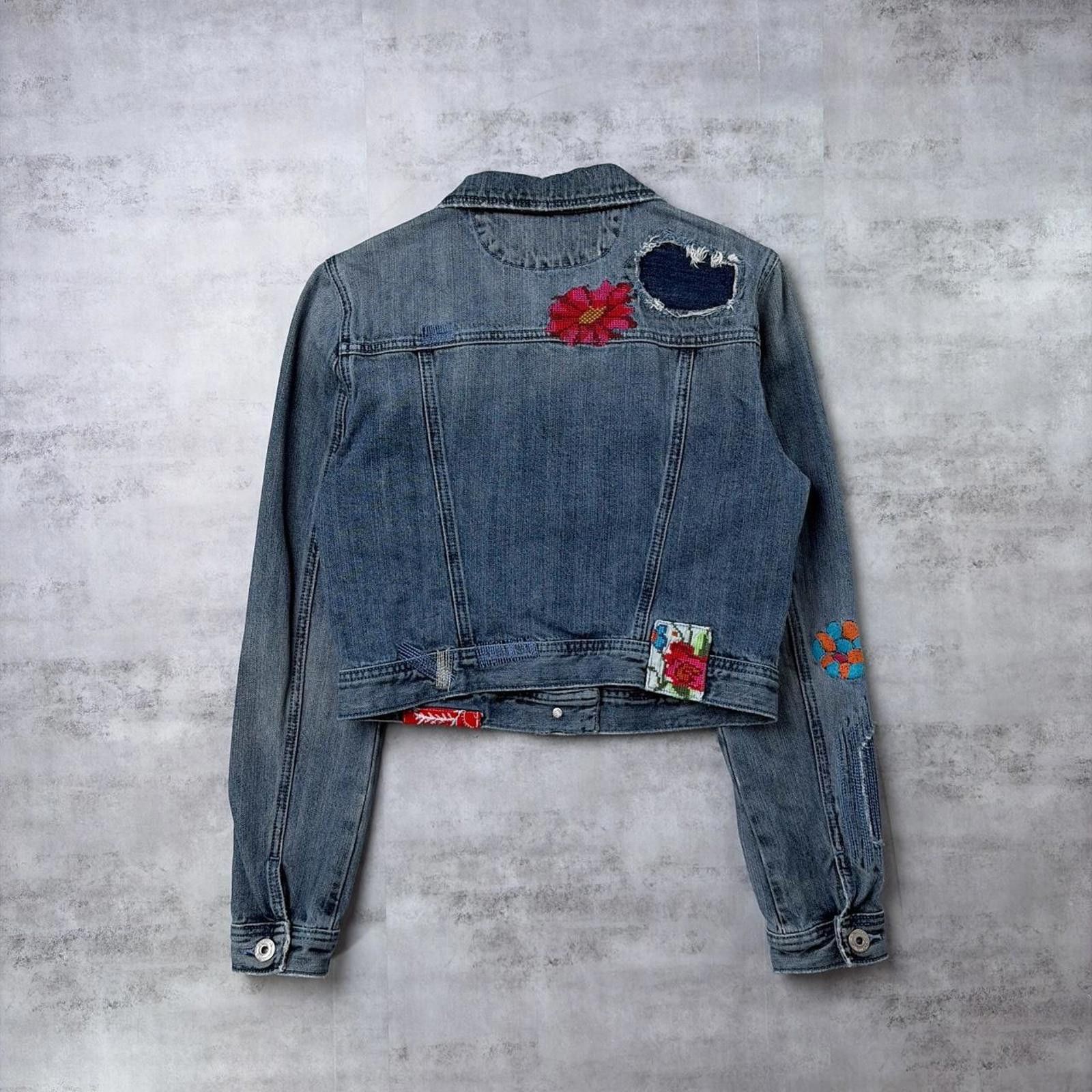 Other Y2K Miss Me Patchwork Grunge Denim Trucker Jacket Size M / US 6-8 / IT 42-44 - 6 Thumbnail