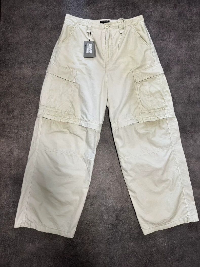 Balenciaga Balenciaga size S White old damaged cargo overalls Size US 27 - 1 Thumbnail