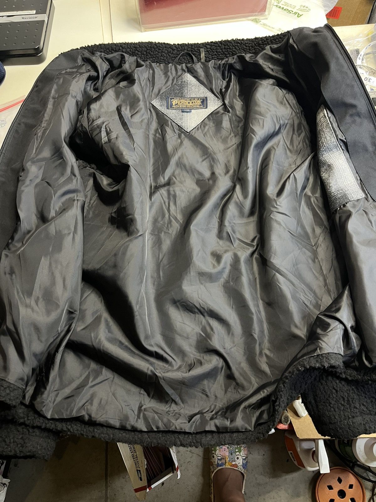 Pendleton Pendleton Livingston Men Sz L Fleece Full Zip Wool Jacket Size US L / EU 52-54 / 3 - 7 Thumbnail